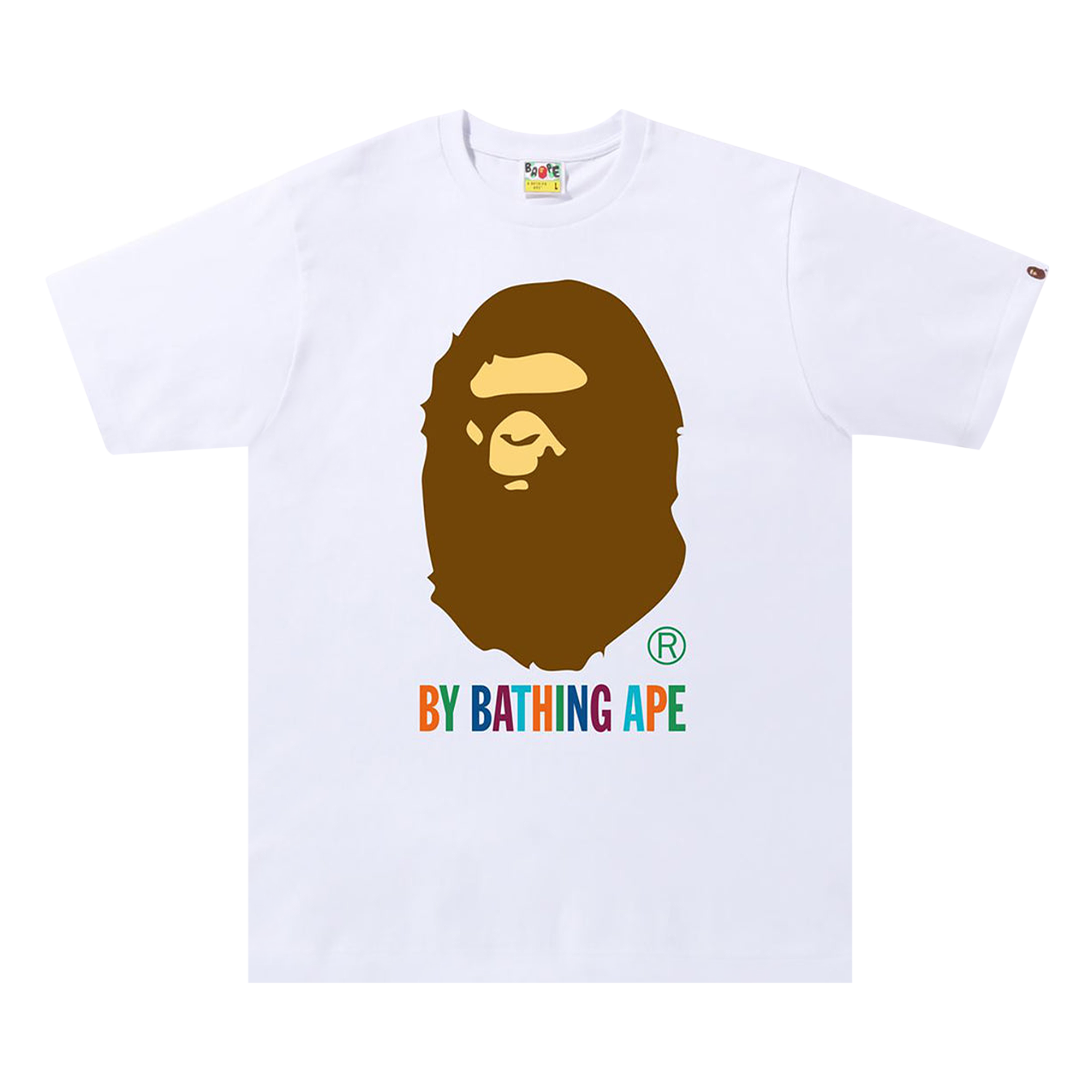 Pre-owned Bape Colors By A Bathing Ape Tee 'white/multicolor'