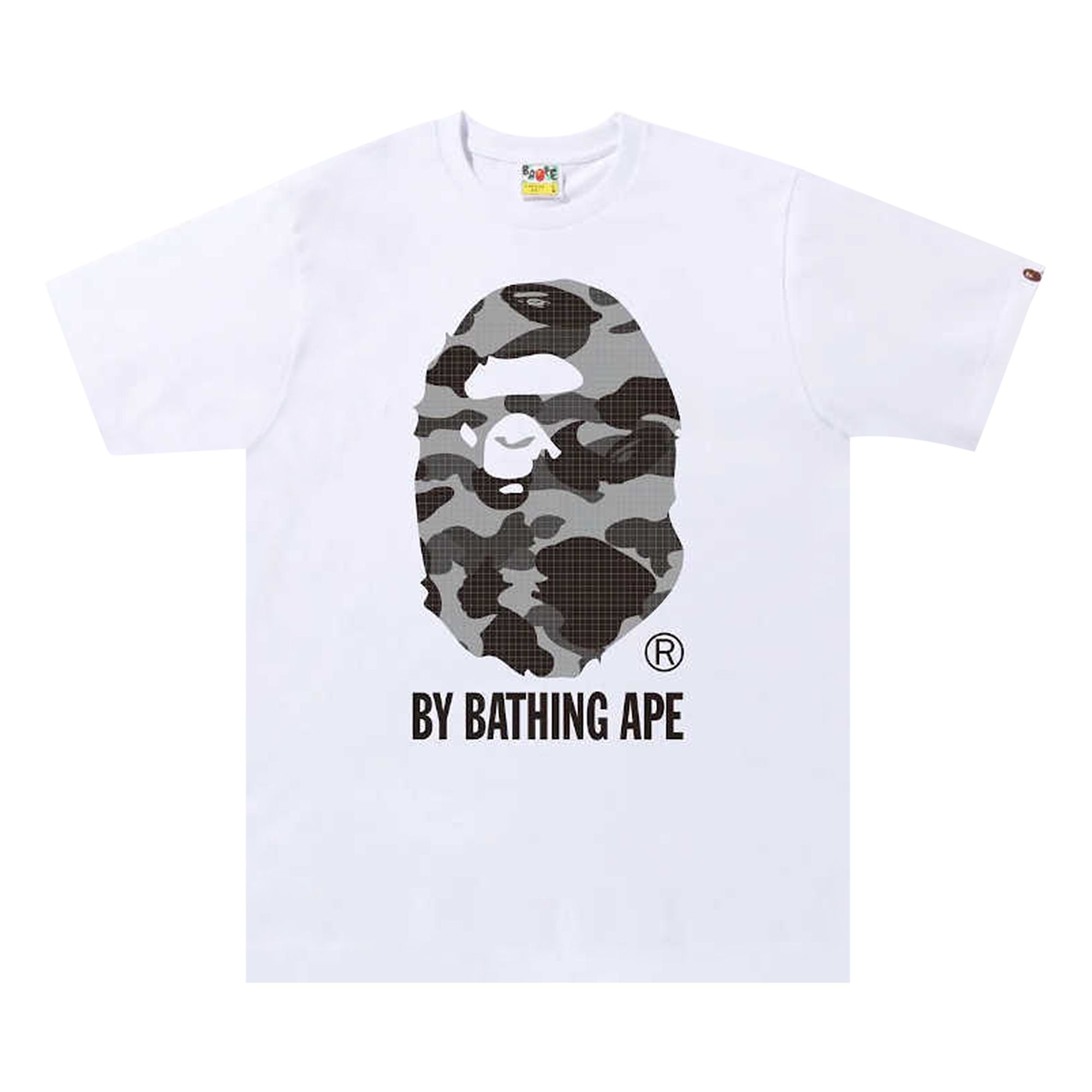 BAPE BAPE GRID CAMO BY A BATHING APE TEE 'WHITE/BLACK'