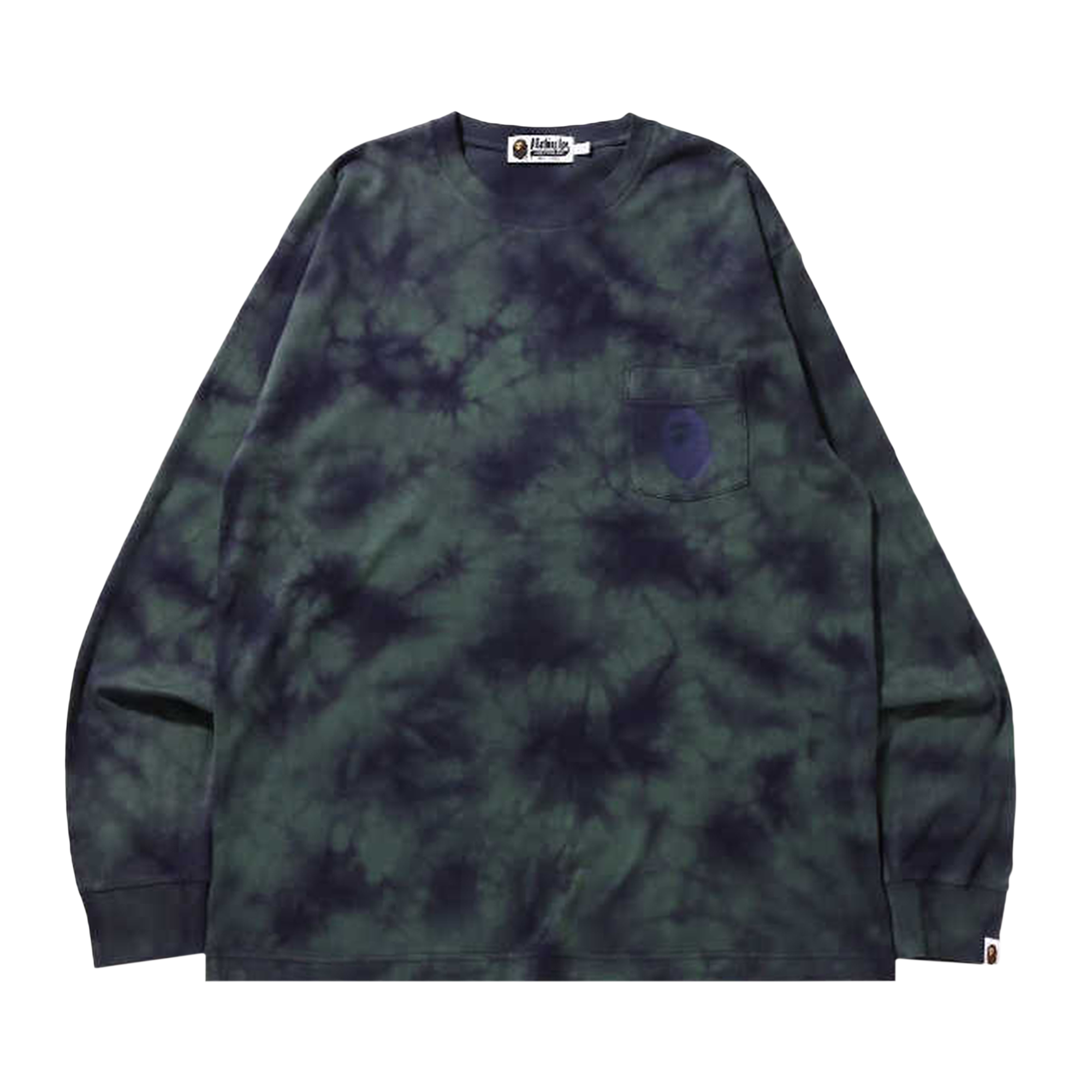 Pre-owned Bape Tie Dye One Point Pocket Relaxed Fit Long-sleeve Tee 'purple'