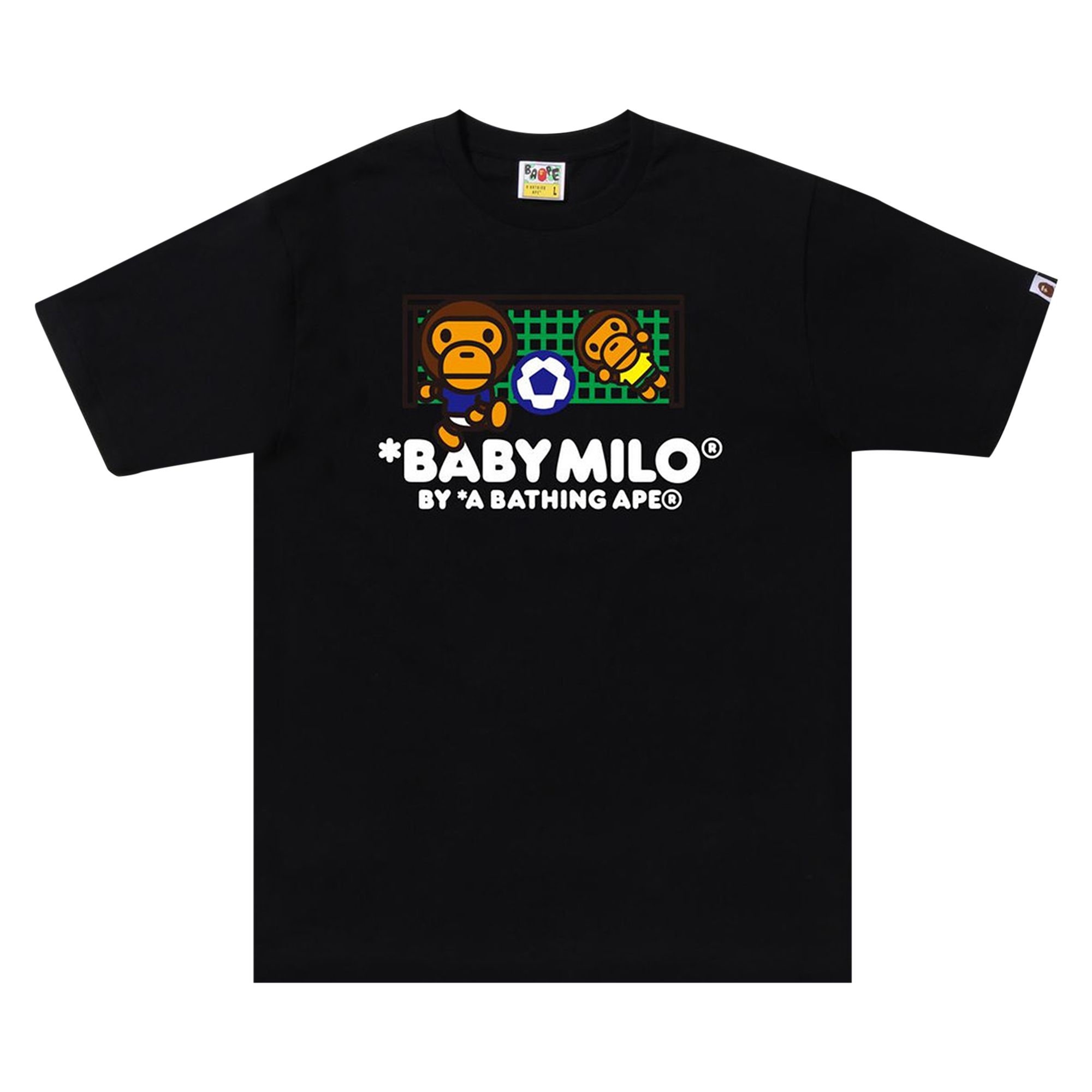BAPE BAPE BABY MILO SOCCER TEE 'BLACK'
