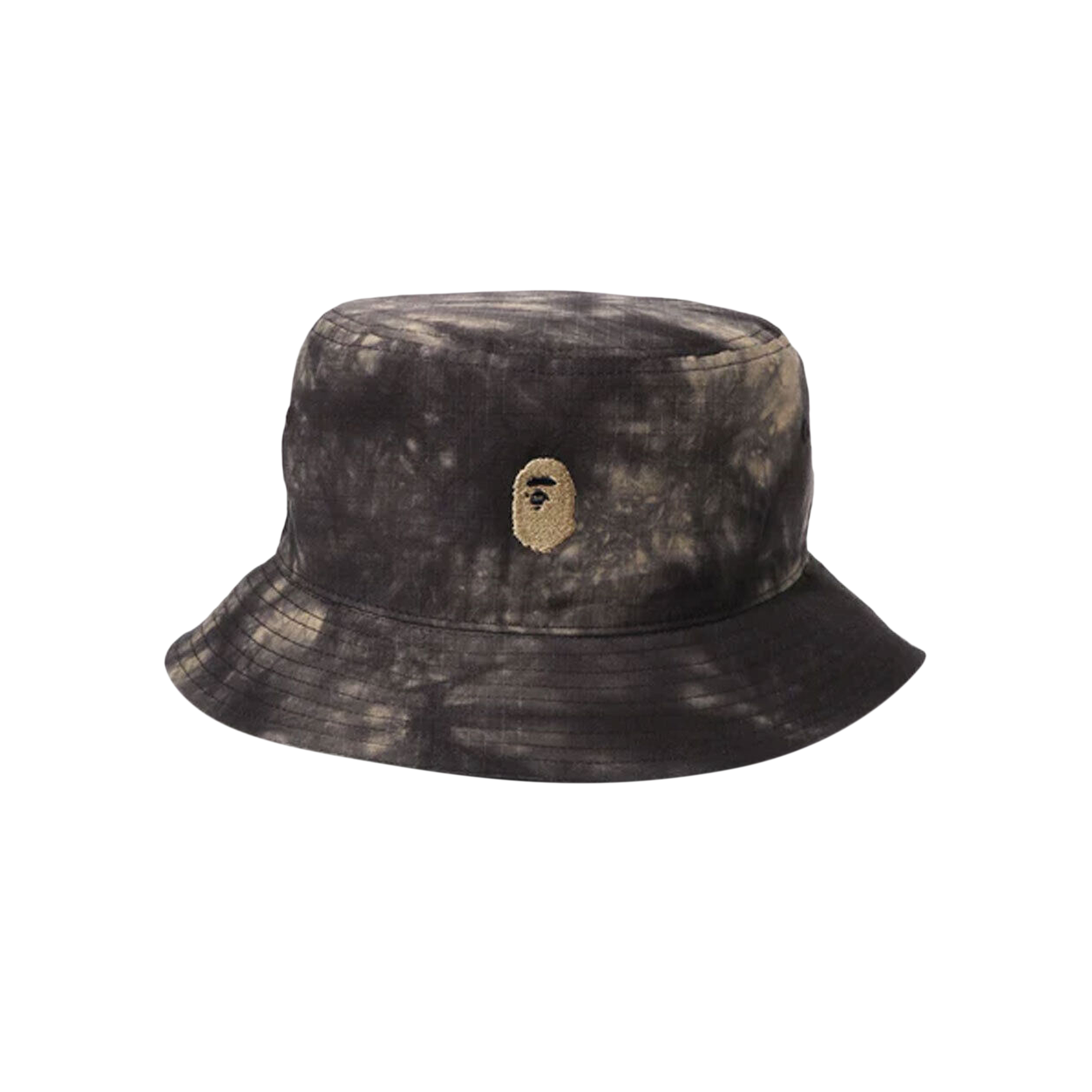 Pre-owned Bape Tie Dye One Point Bucket Hat 'black'
