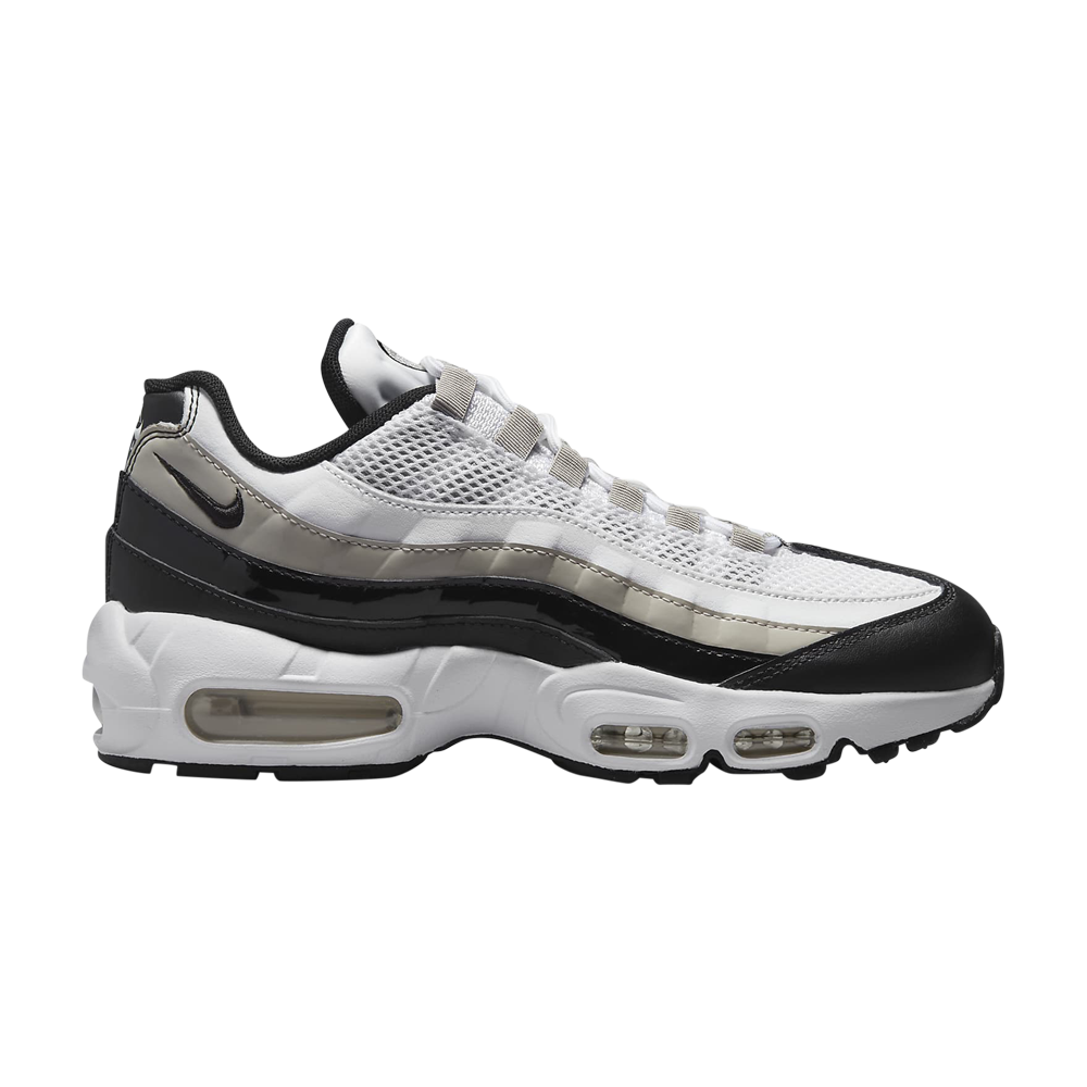 Pre-owned Nike Wmns Air Max 95 'light Iron Ore Black' In White