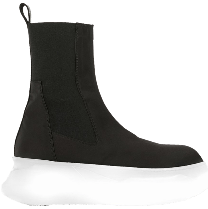 Rick Owens DRKSHDW Fogachine Abstract Beatle Boots Black Milk