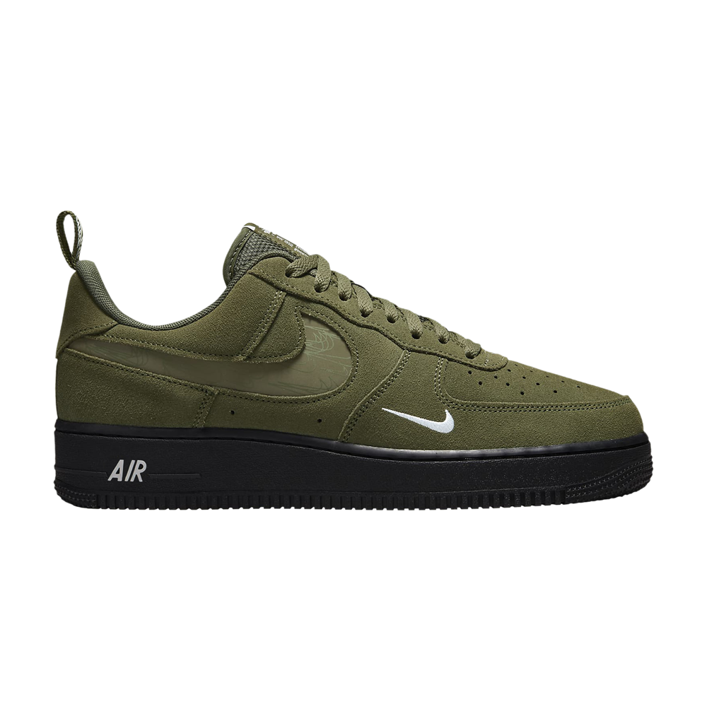 Pre-owned Nike Air Force 1 '07 Lv8 'reflective Swoosh - Cargo Khaki' In Green