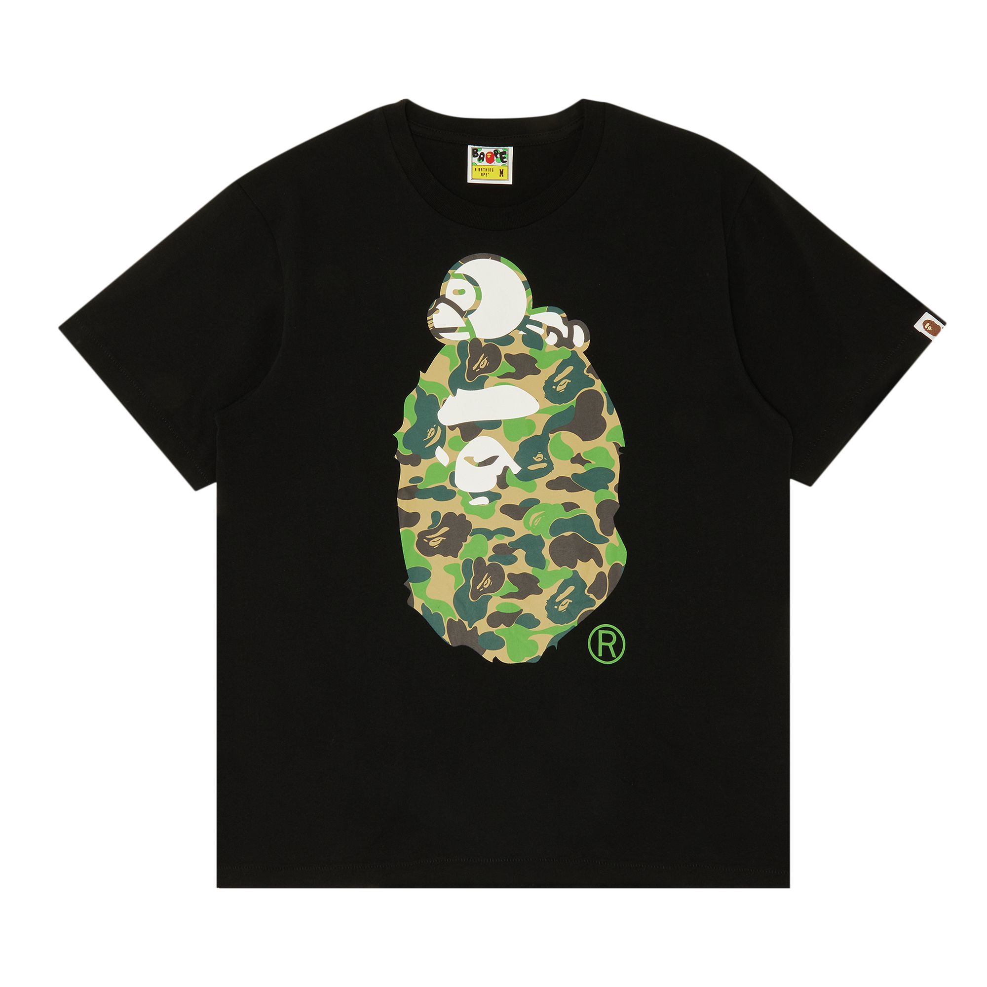 BAPE BAPE ABC CAMO MILO ON BIG APE TEE 'BLACK/GREEN'
