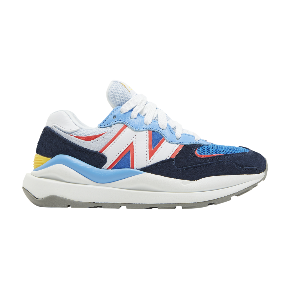 Pre-owned New Balance Wmns 57/40 'natural Indigo Electric Red' In Blue