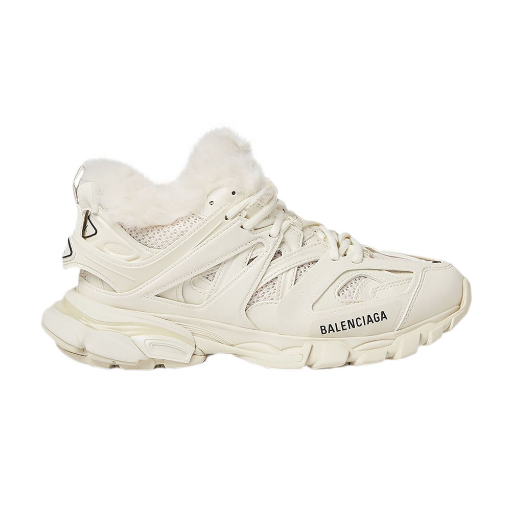 Pre-owned Balenciaga Wmns Track Trainer 'fake Fur - Egg Shell' | Cream | Women's Size 41 In White