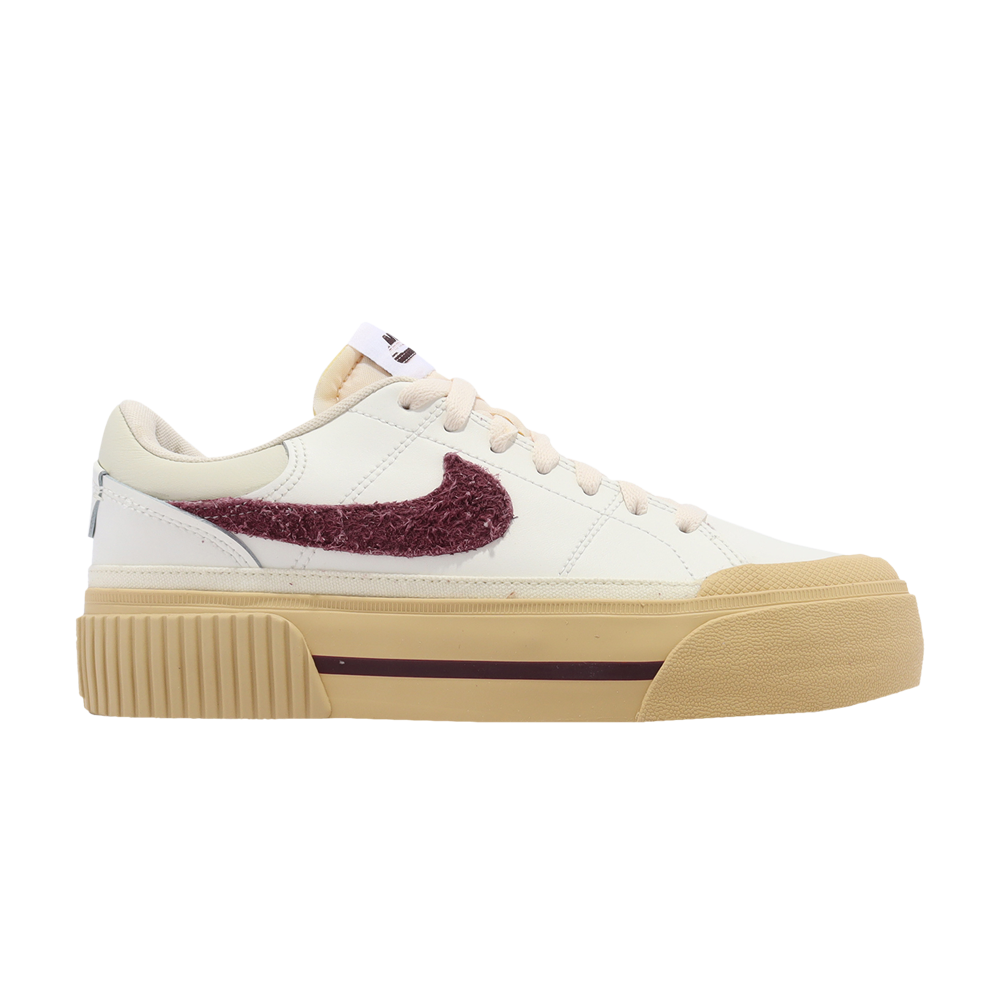 Pre-owned Nike Wmns Court Legacy Lift 'sail Dark Beetroot' In White