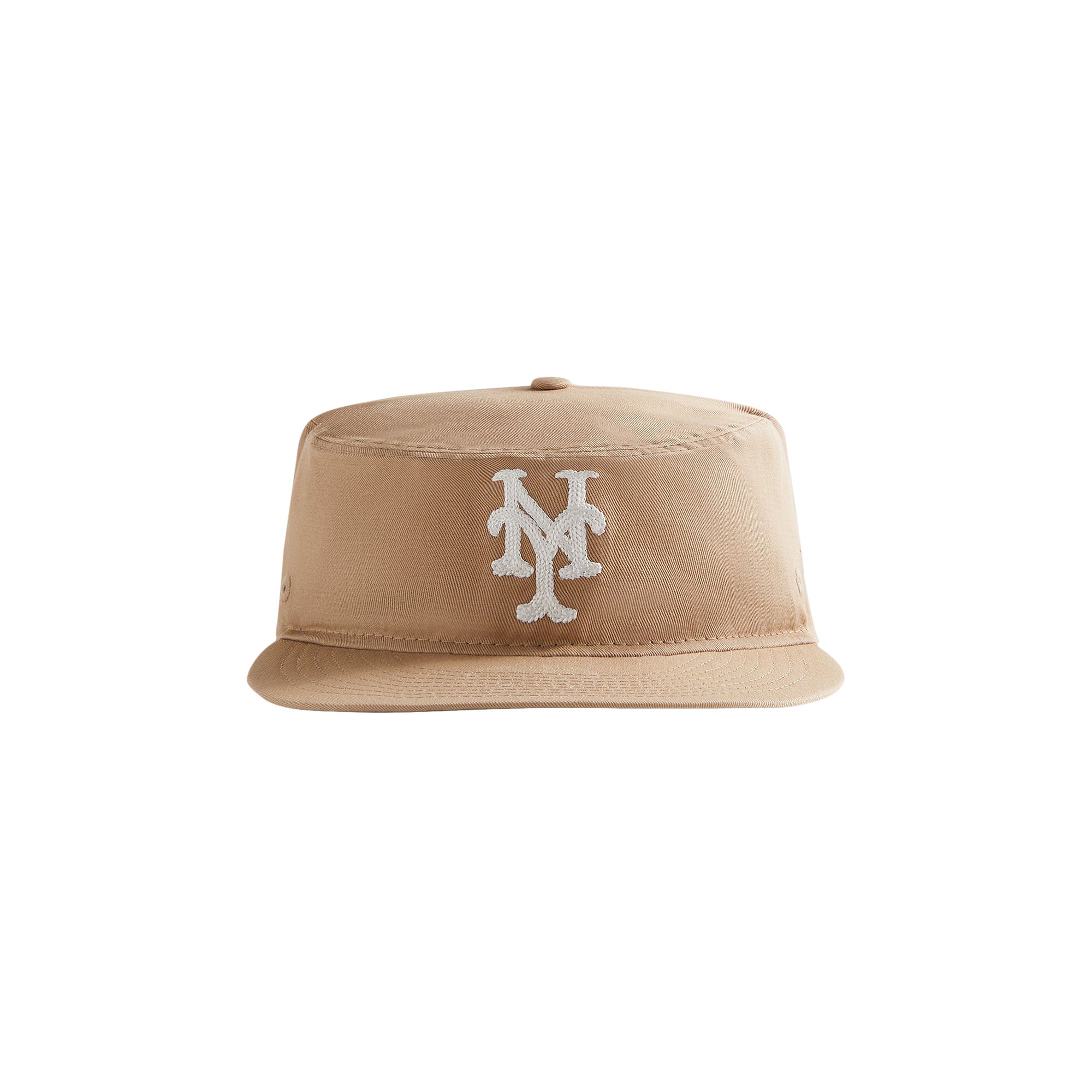 Pre-owned Kith & New Era For Mets Pillbox 'canvas' In Cream
