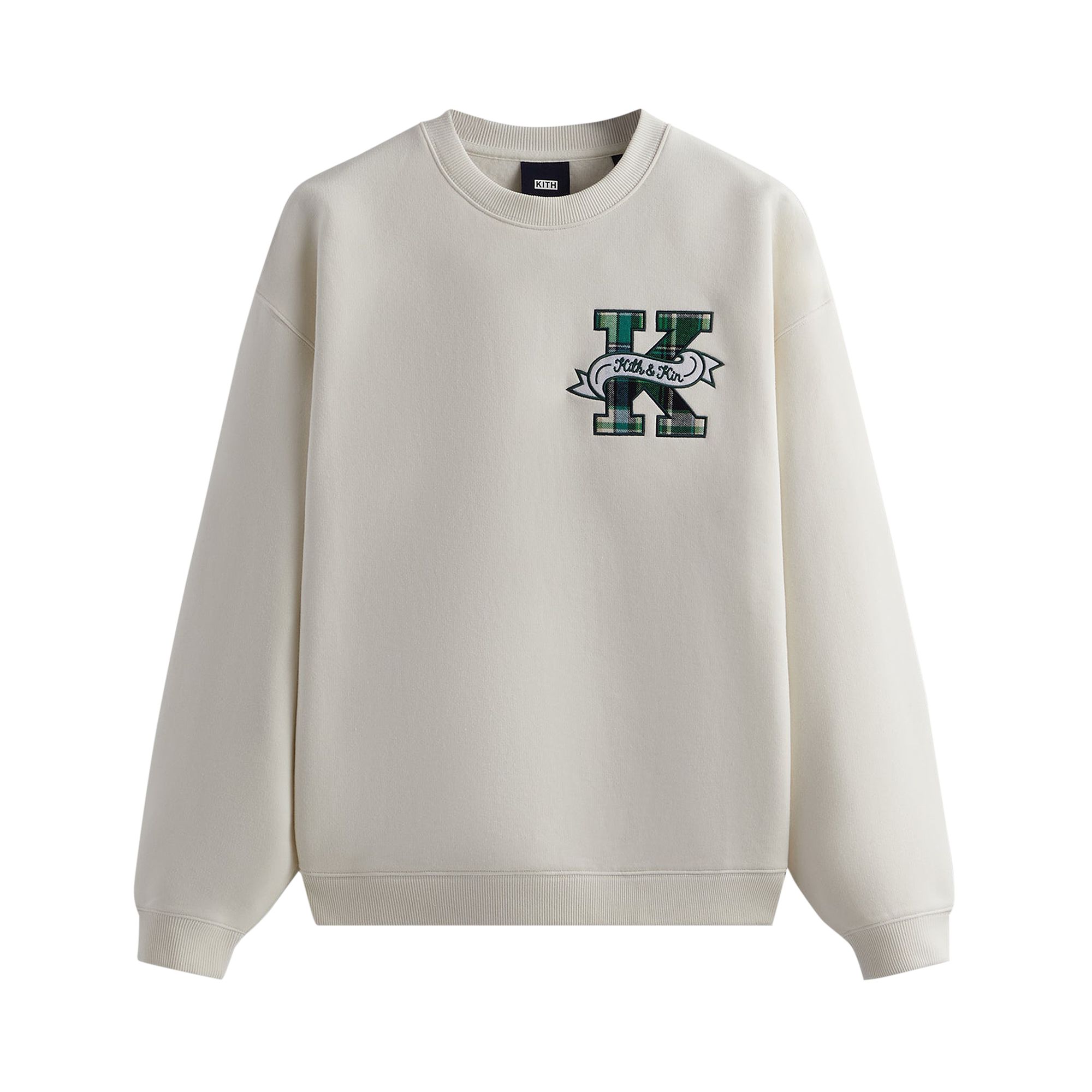 Pre-owned Kith Collegiate Crewneck 'sandrift' | Cream | Men's Size M/l