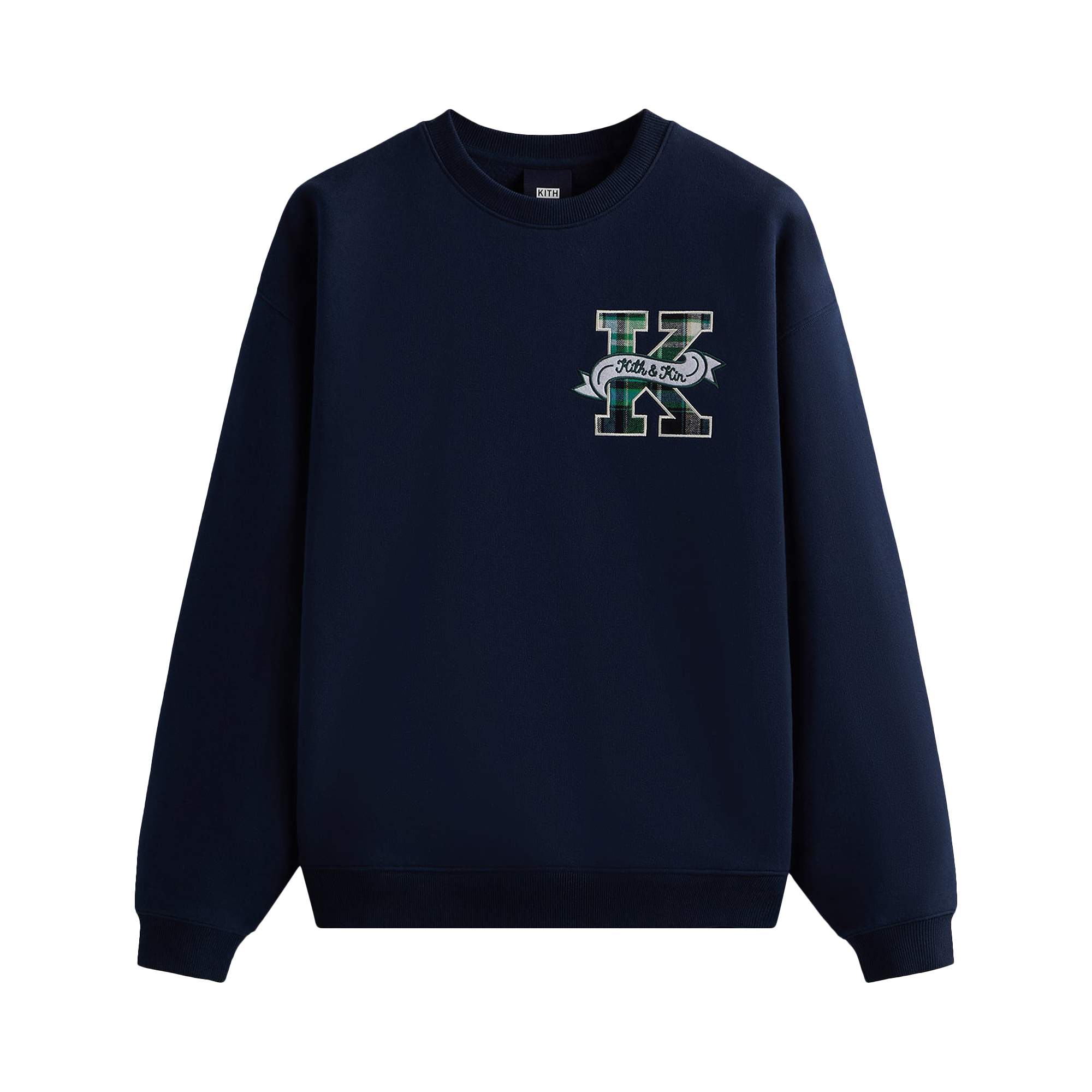 Pre-owned Kith Collegiate Crewneck 'nocturnal' In Blue