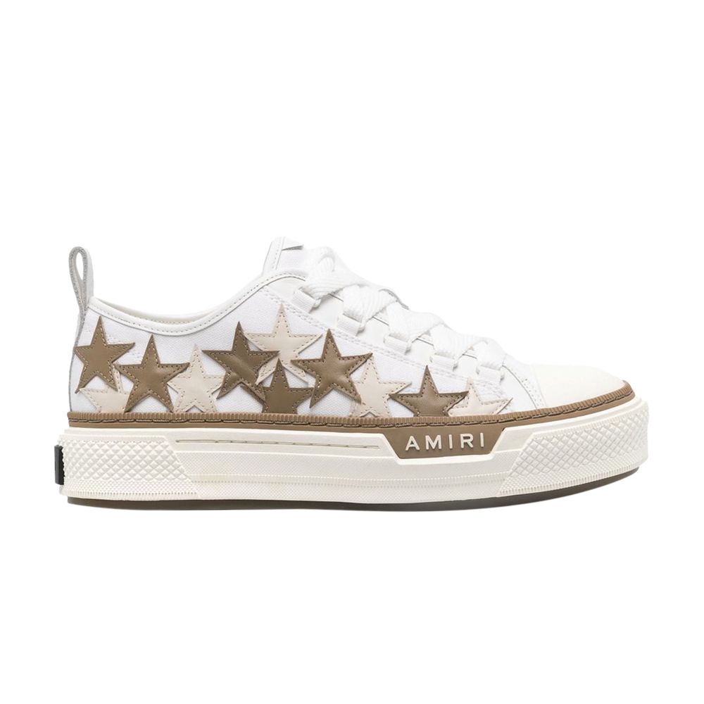 Pre-owned Amiri Stars Court Low 'white Brown' | Men's Size 40