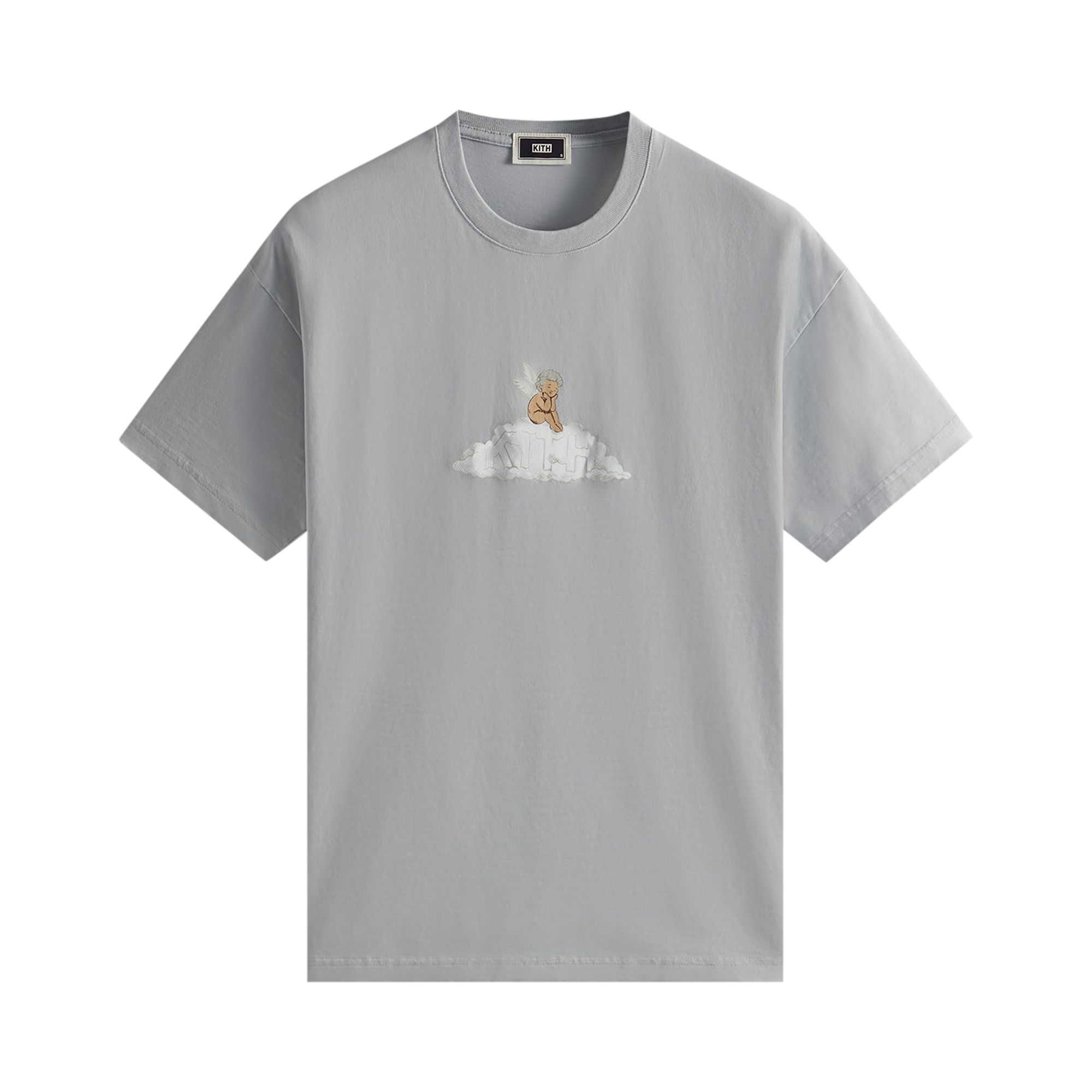 Pre-owned Kith Cupid Iii Vintage Tee 'mist' | Grey | Men's Size M In Gray