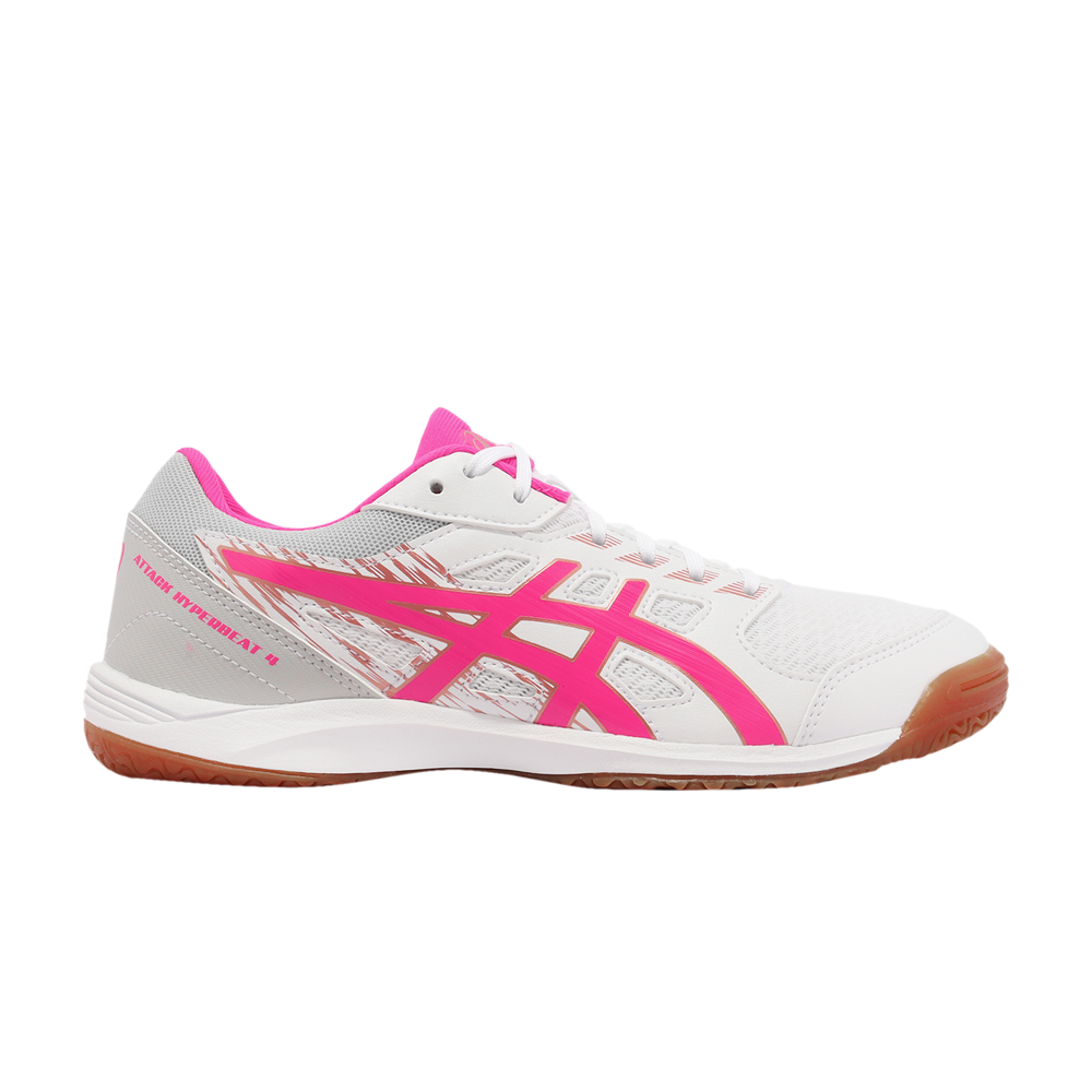 Pre-owned Asics Wmns Attack Hyperbeat 4 'white Pink Glo'