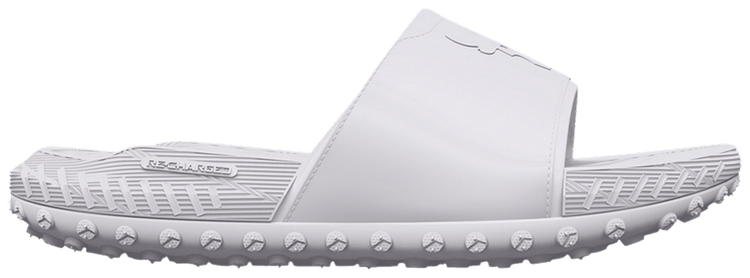 Under Armour Project Rock 3 Slide White Halo Grey