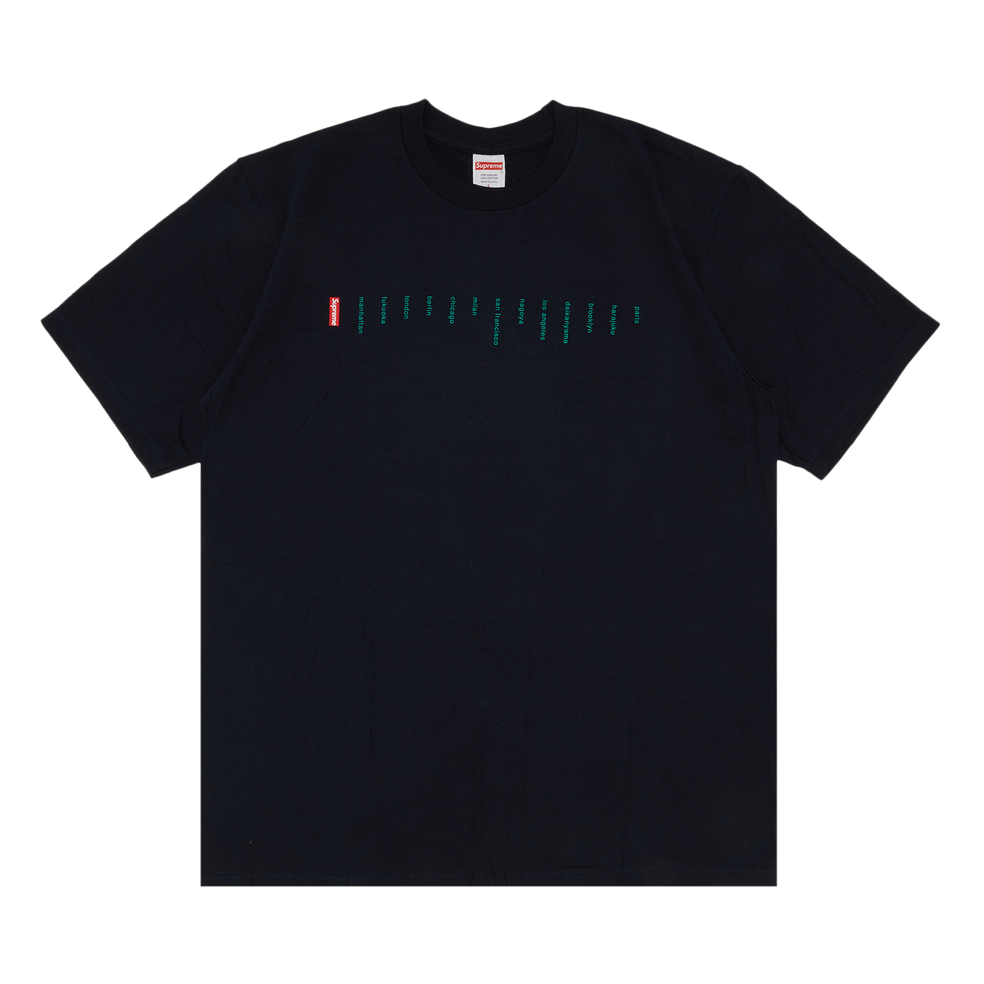 Pre-owned Supreme Location Tee 'navy' In Blue