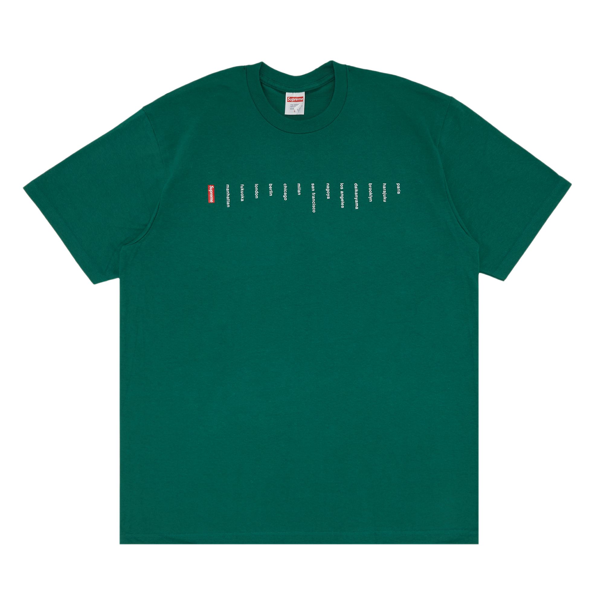 SUPREME SUPREME LOCATION TEE 'LIGHT PINE'