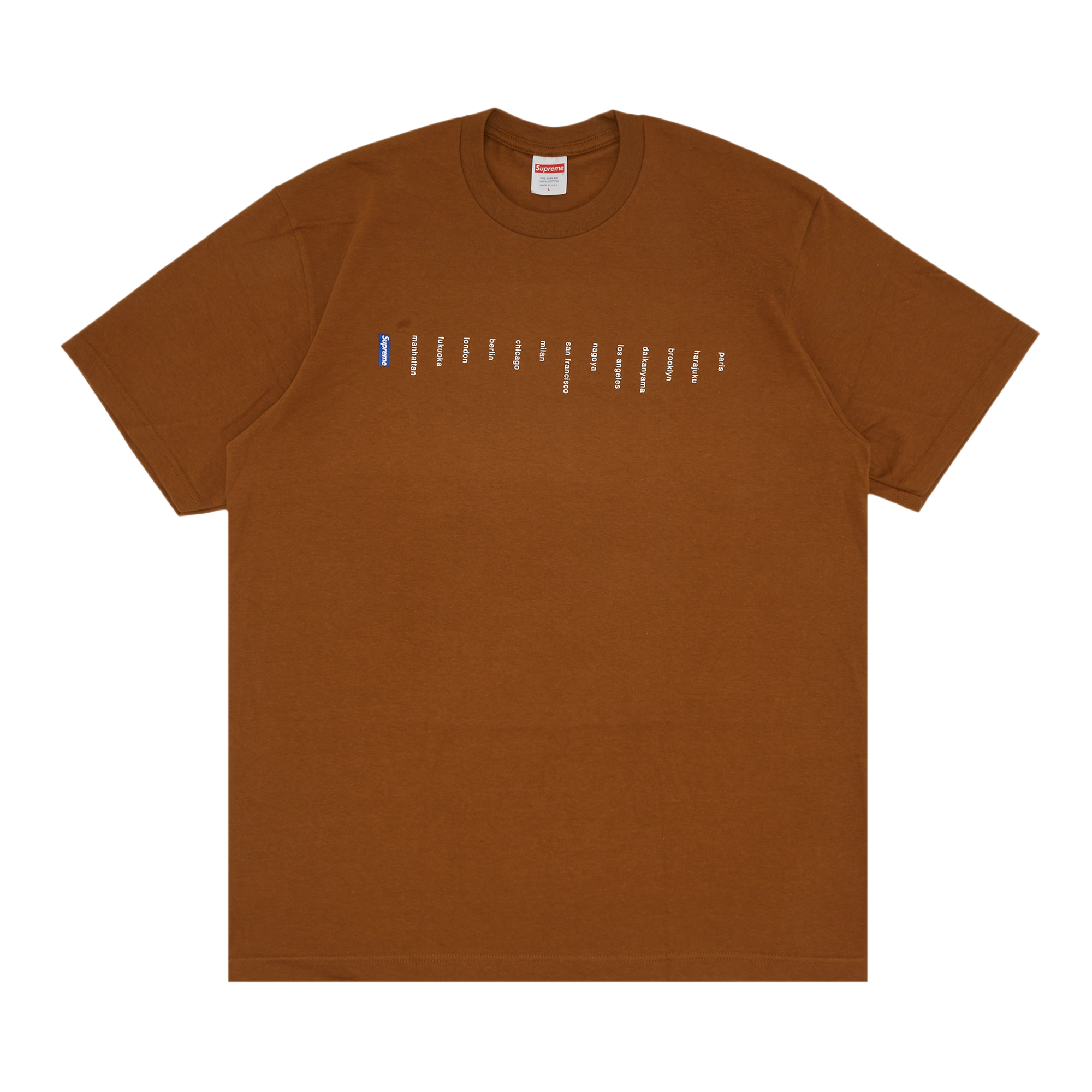 Pre-owned Supreme Location Tee 'light Brown'