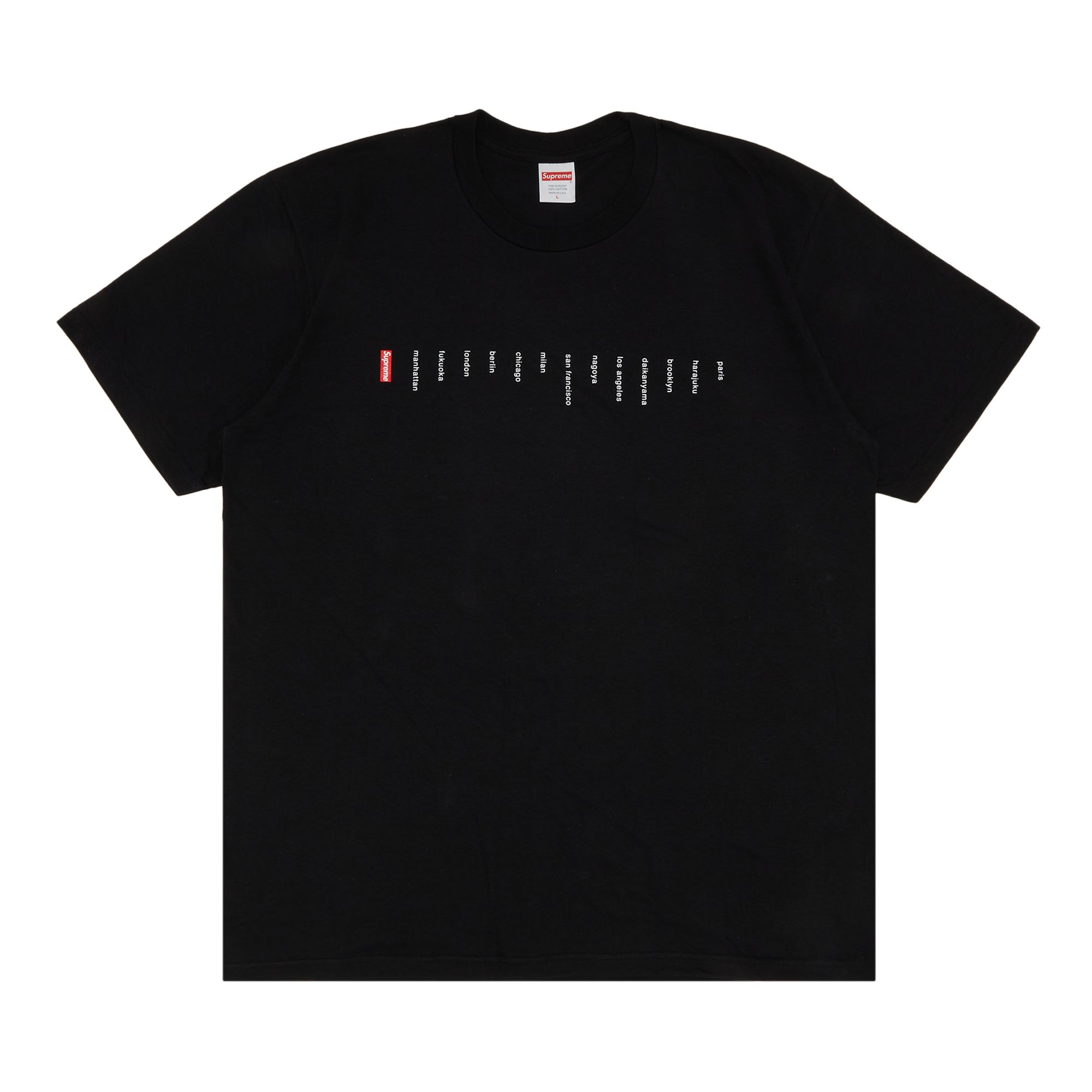 Supreme Location Tee 'Black' | Men's Size M