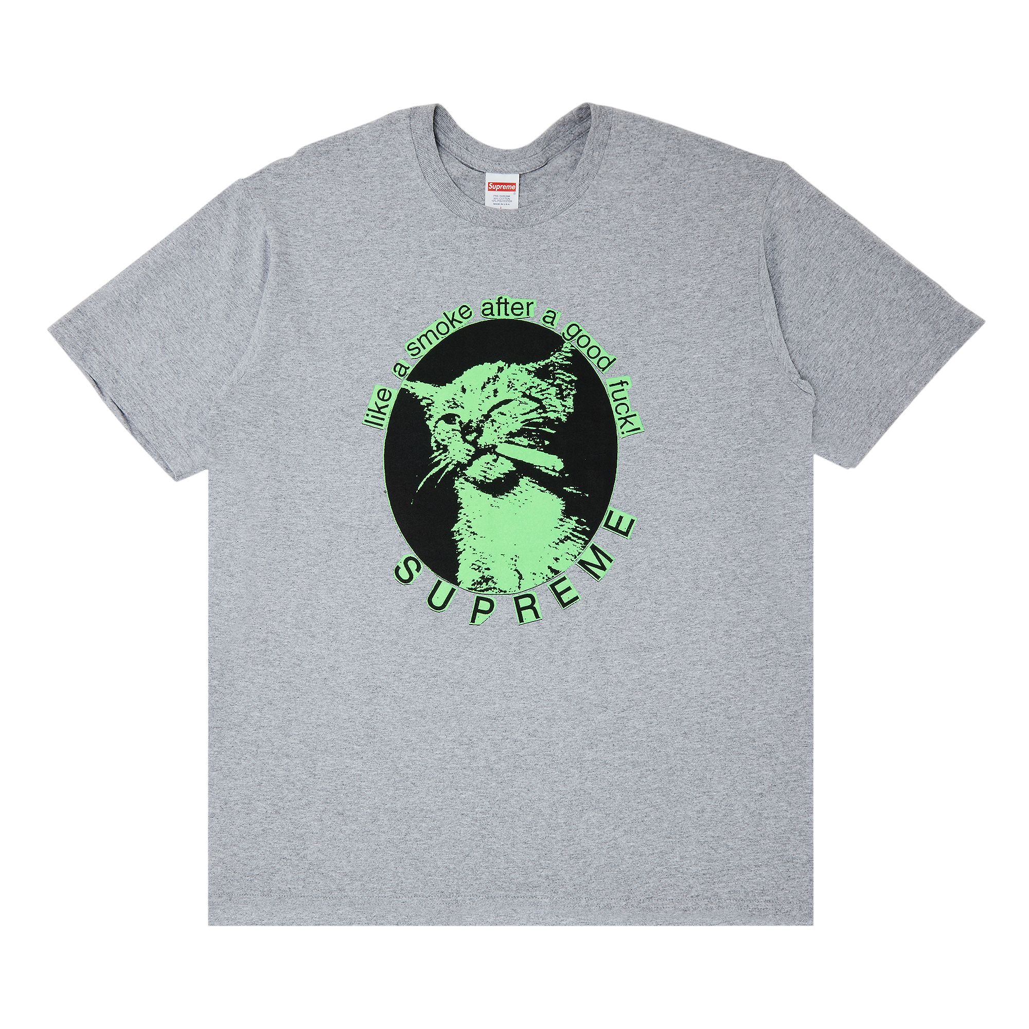 SUPREME SUPREME SMOKE TEE 'HEATHER GREY'