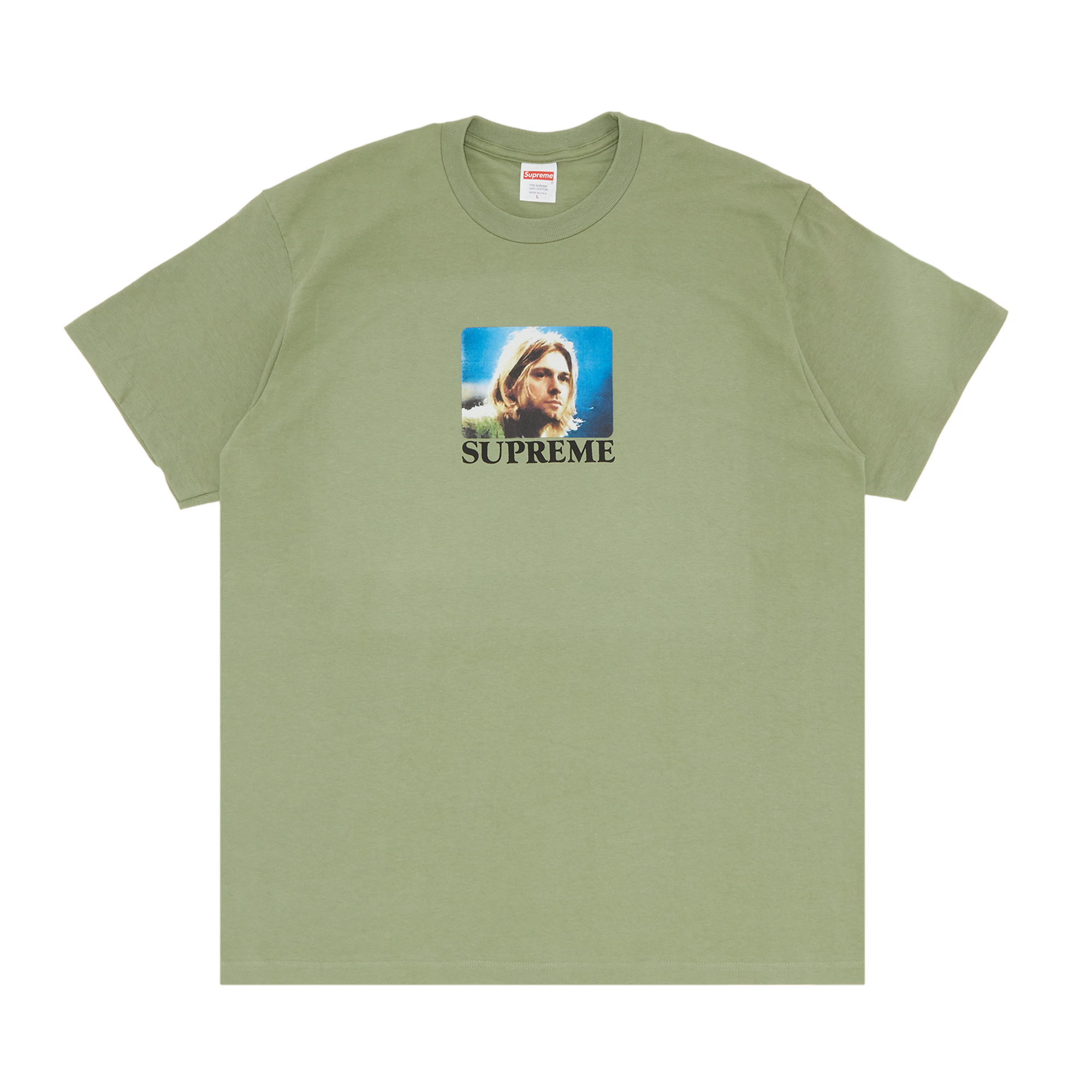 Pre-owned Supreme Kurt Cobain Tee 'light Olive' In Green