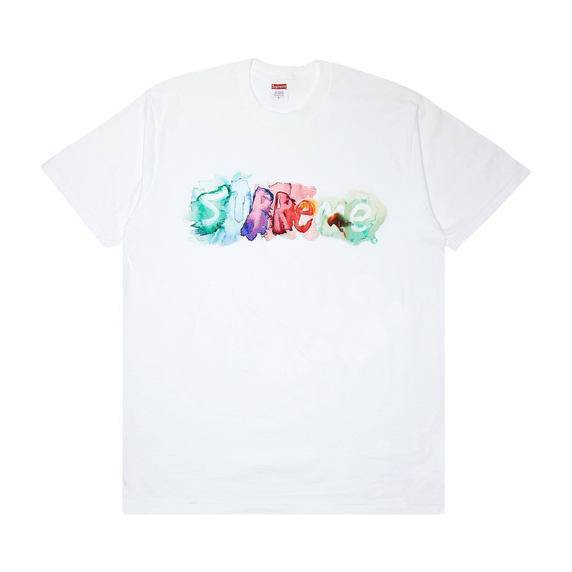 Supreme Watercolor Tee 'White' | Men's Size L