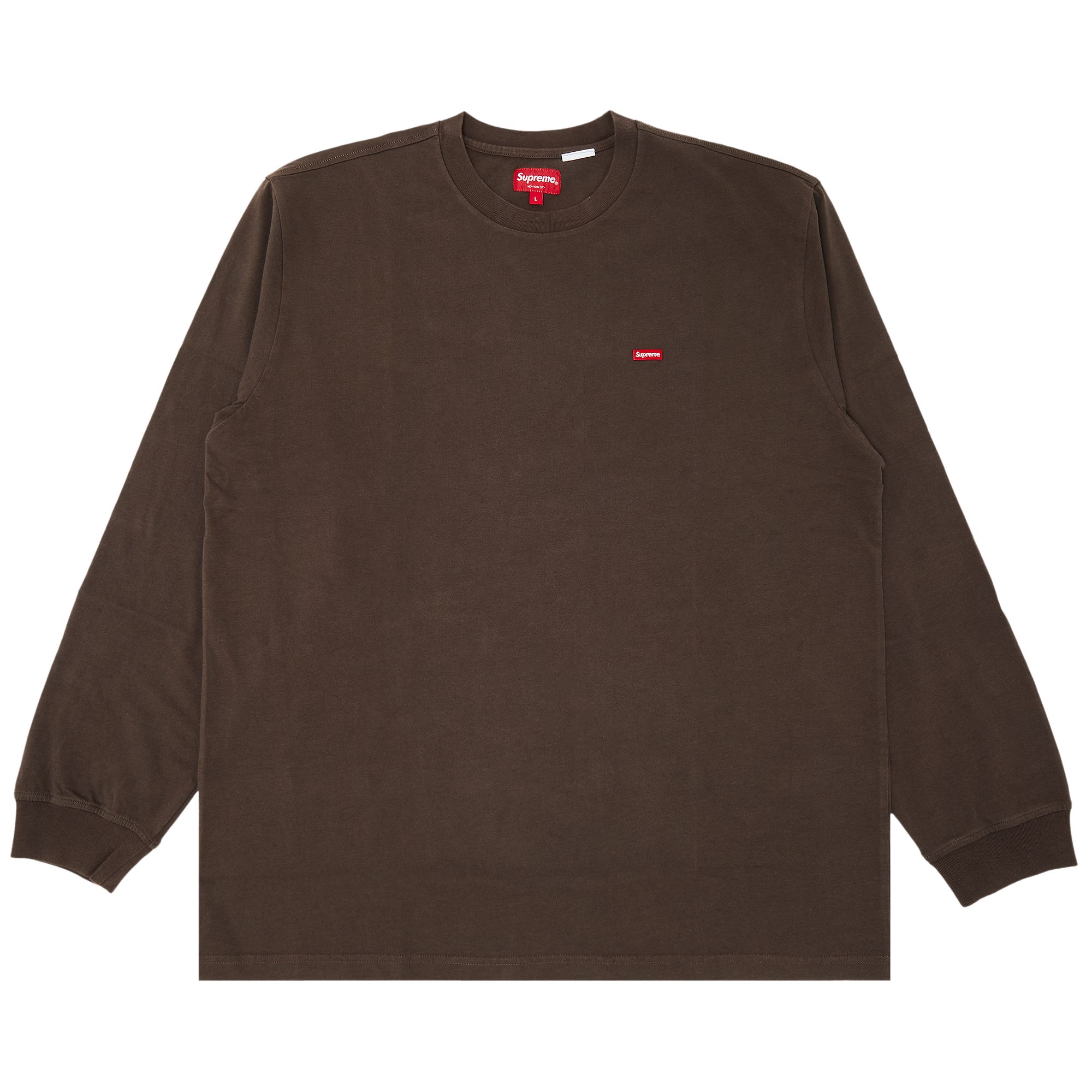 Supreme Small Box Long-Sleeve Tee 'Brown' | Men's Size XL