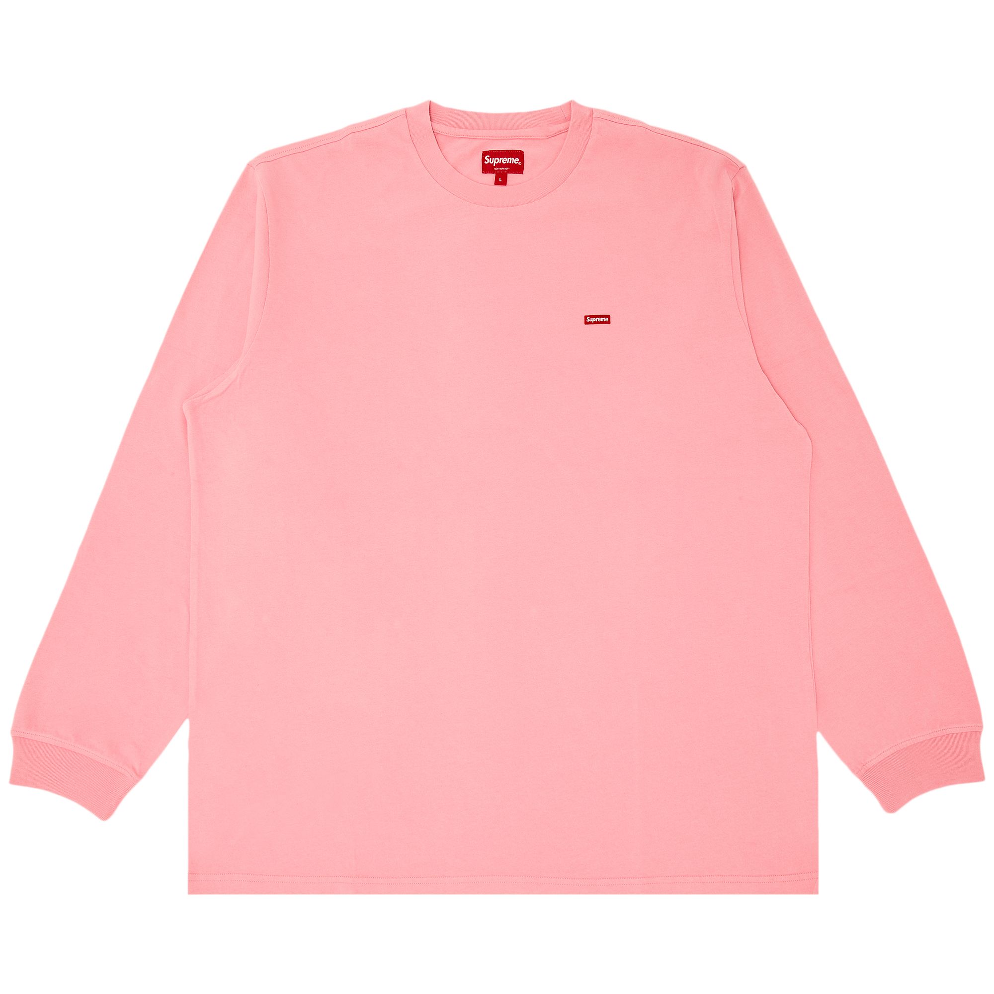 Supreme Small Box Long-Sleeve Tee 'Pink' | Men's Size XL