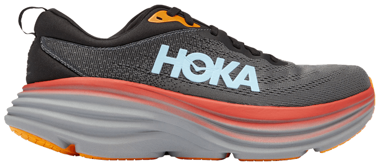 HOKA Bondi 8 Anthracite Blue Red