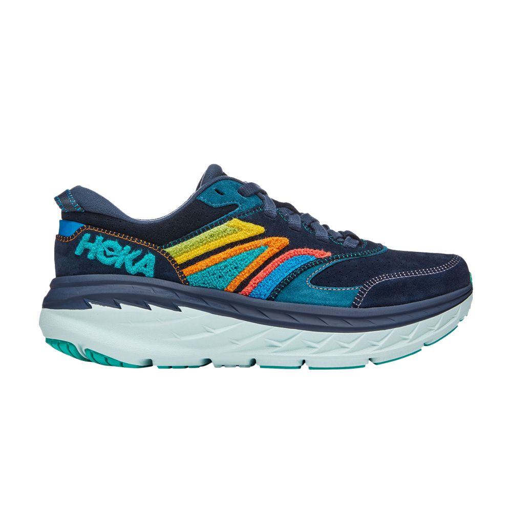 HOKA Bondi L 'Embroidery - Outer Space' | Blue | Men's Size 7.5