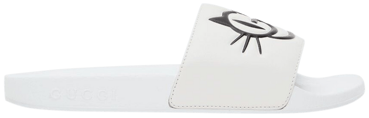 Gucci Wmns Slide Cartoon Print   White