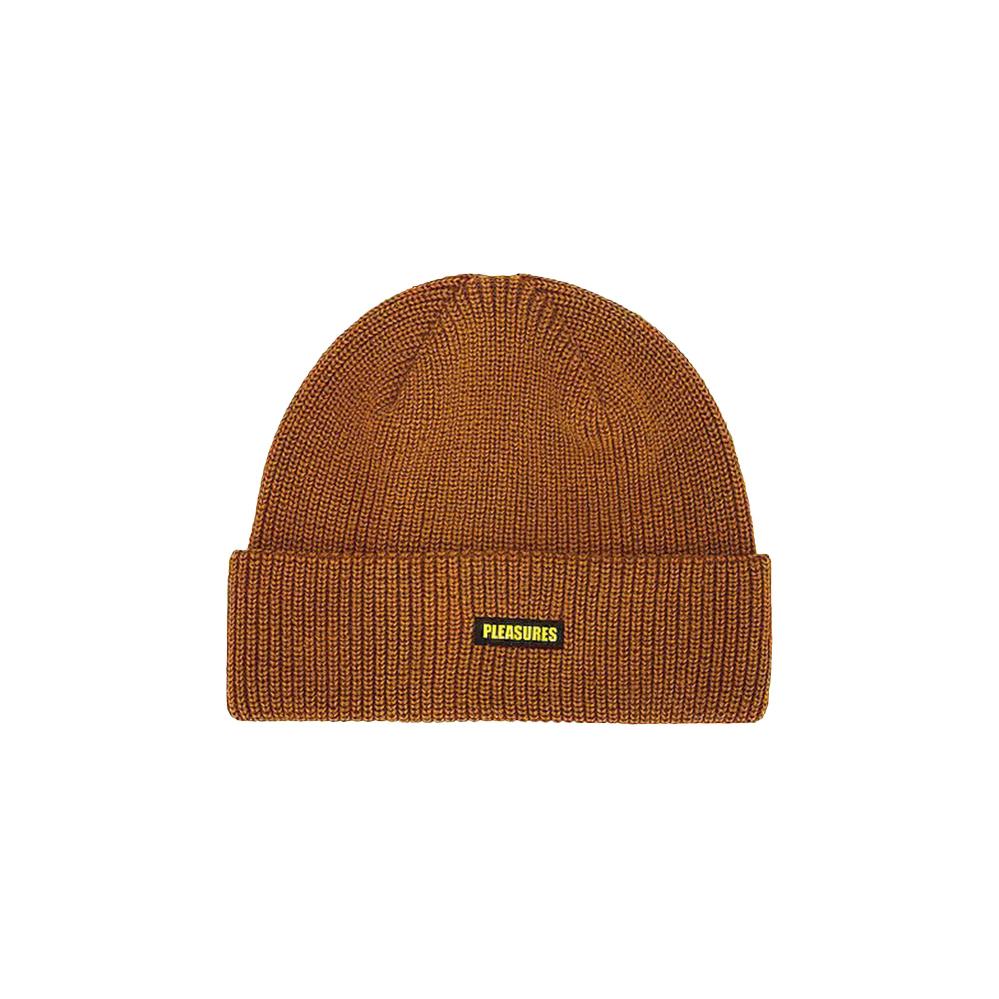 Pre-owned Pleasures Impact Logo Beanie 'tan' | Men's Size Onesize