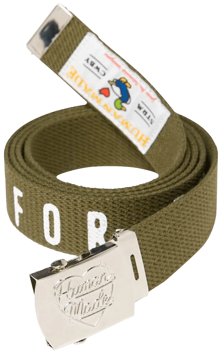 2022 Human Made Canvas Belt Men's All-match Smooth Buckle Love