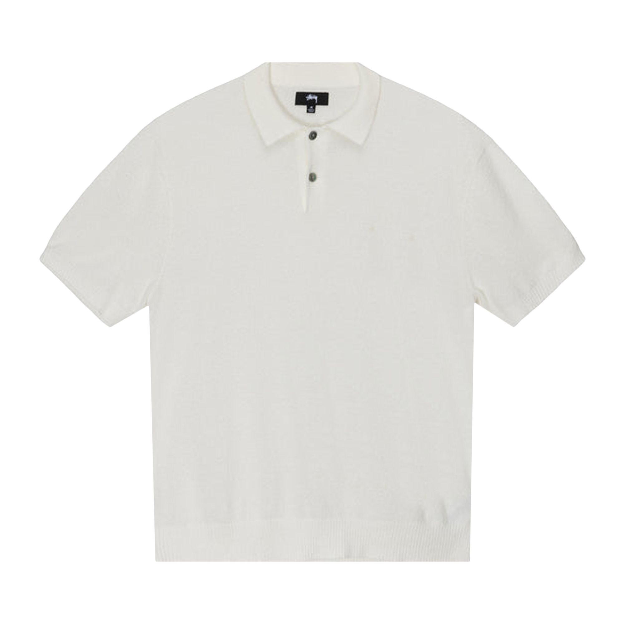 STUSSY STUSSY TEXTURED SHORT-SLEEVE POLO SWEATER 'BONE'