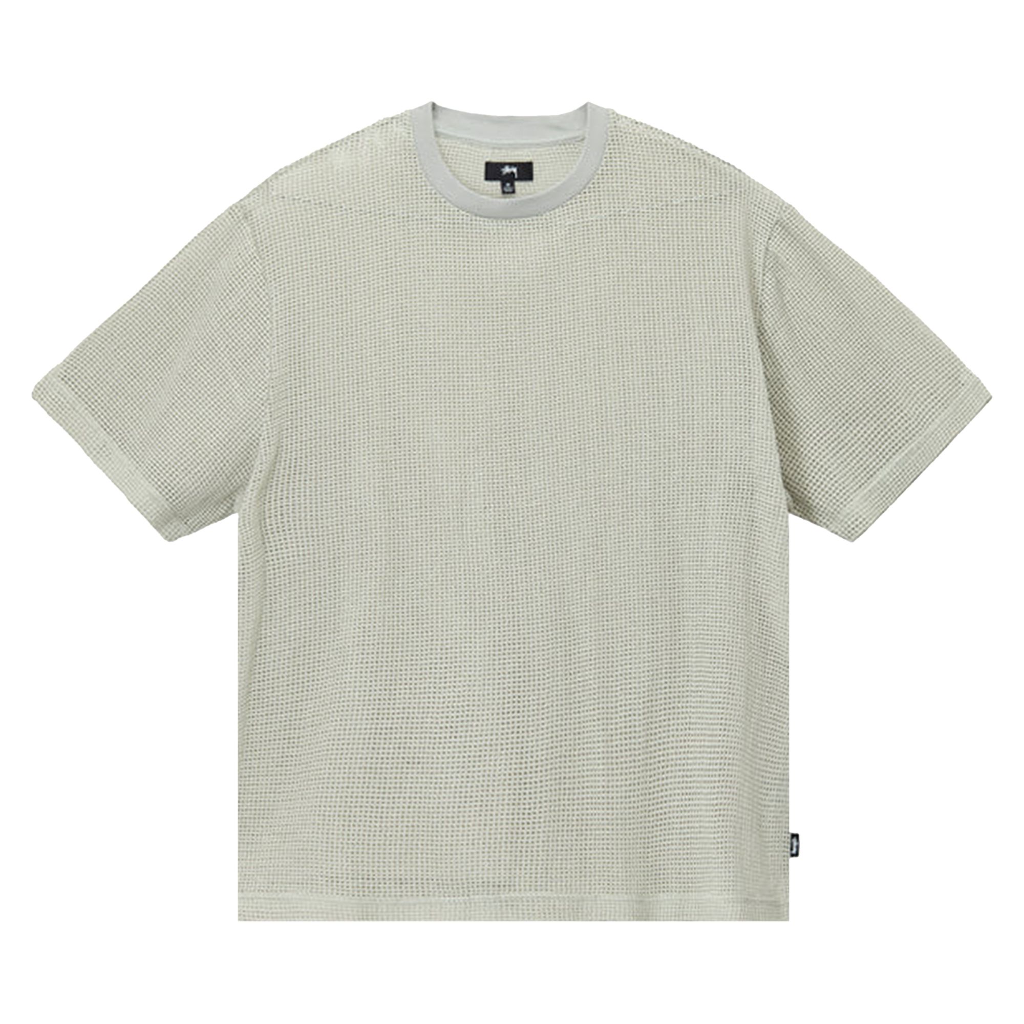 Click to view more detailed imagery on our partner's website Pre-owned Stussy Cotton Mesh Short-sleeve Crew 'bone' In Grey