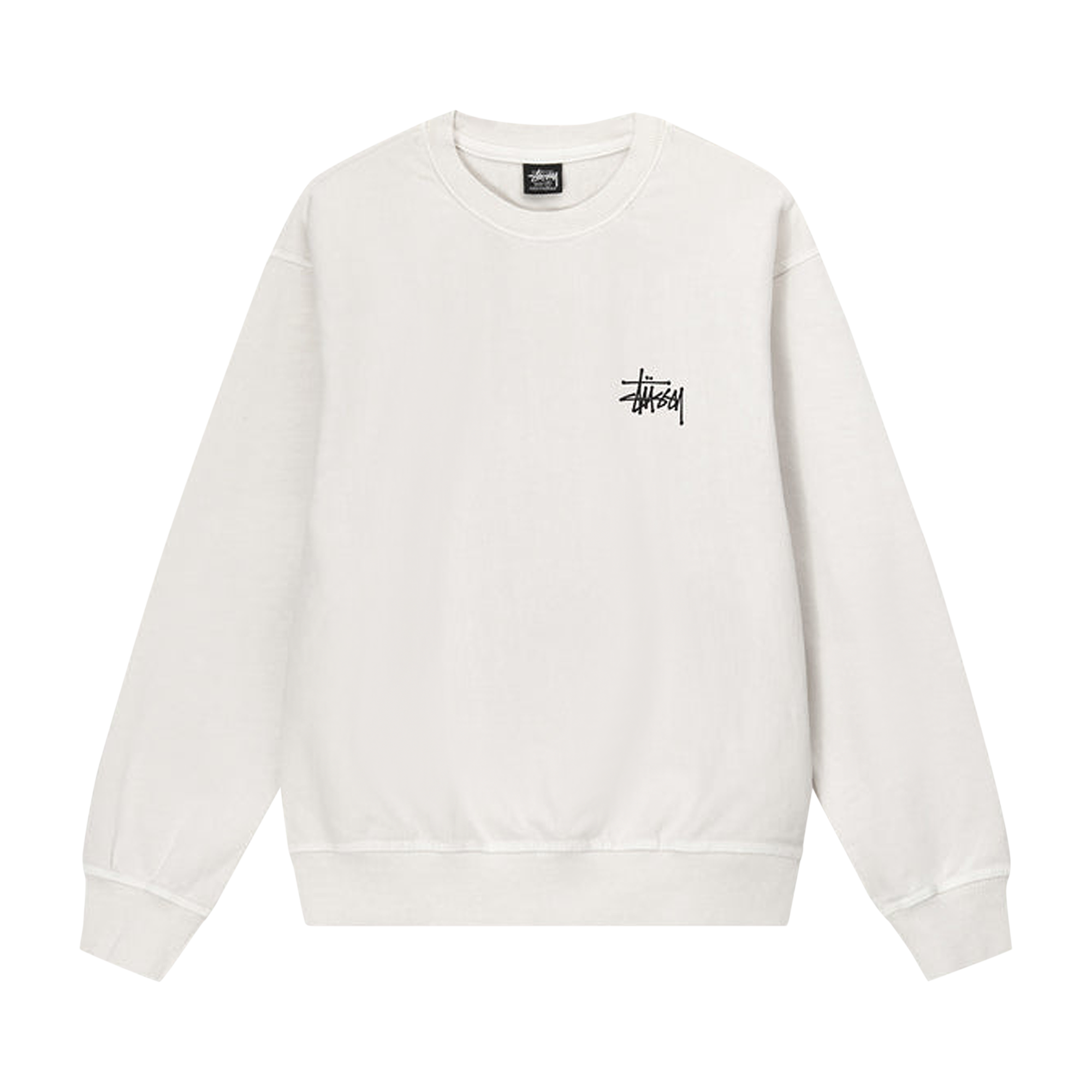 Pre-owned Stussy Basic Pigment Dyed Crew 'natural' In White