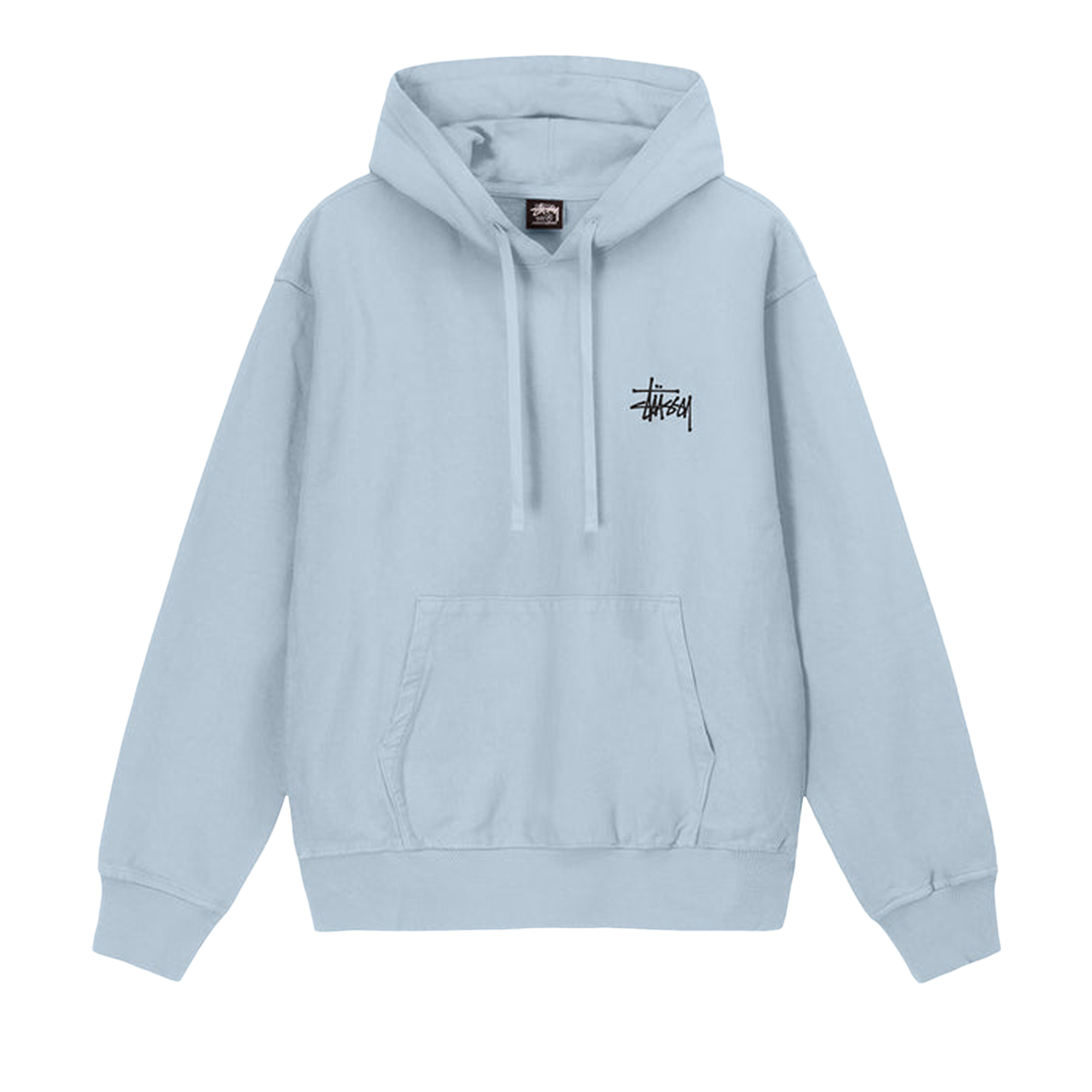 Pre-owned Stussy Basic Pigment Dyed Hoodie 'sky Blue'