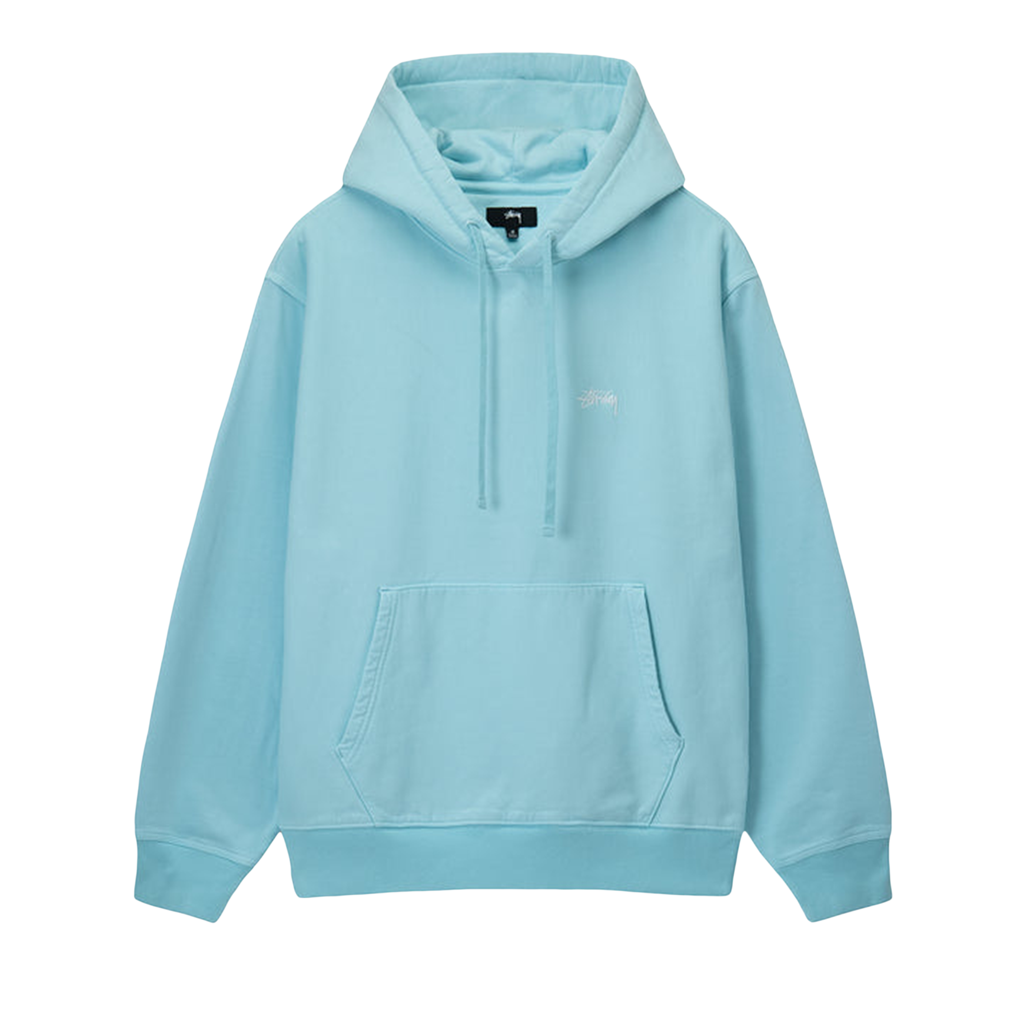 Pre-owned Stussy Overdyed Stock Logo Hoodie 'blue'