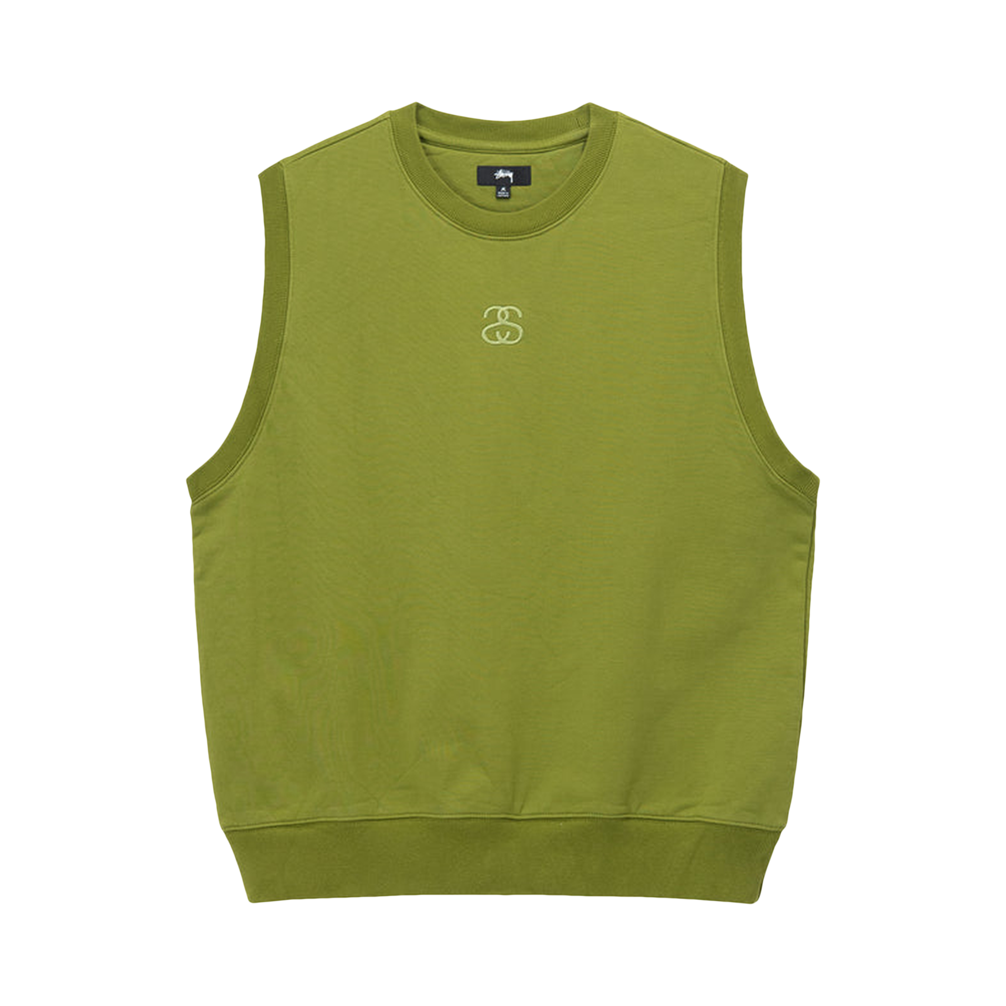 Pre-owned Stussy Ss-link Fleece Vest 'green'