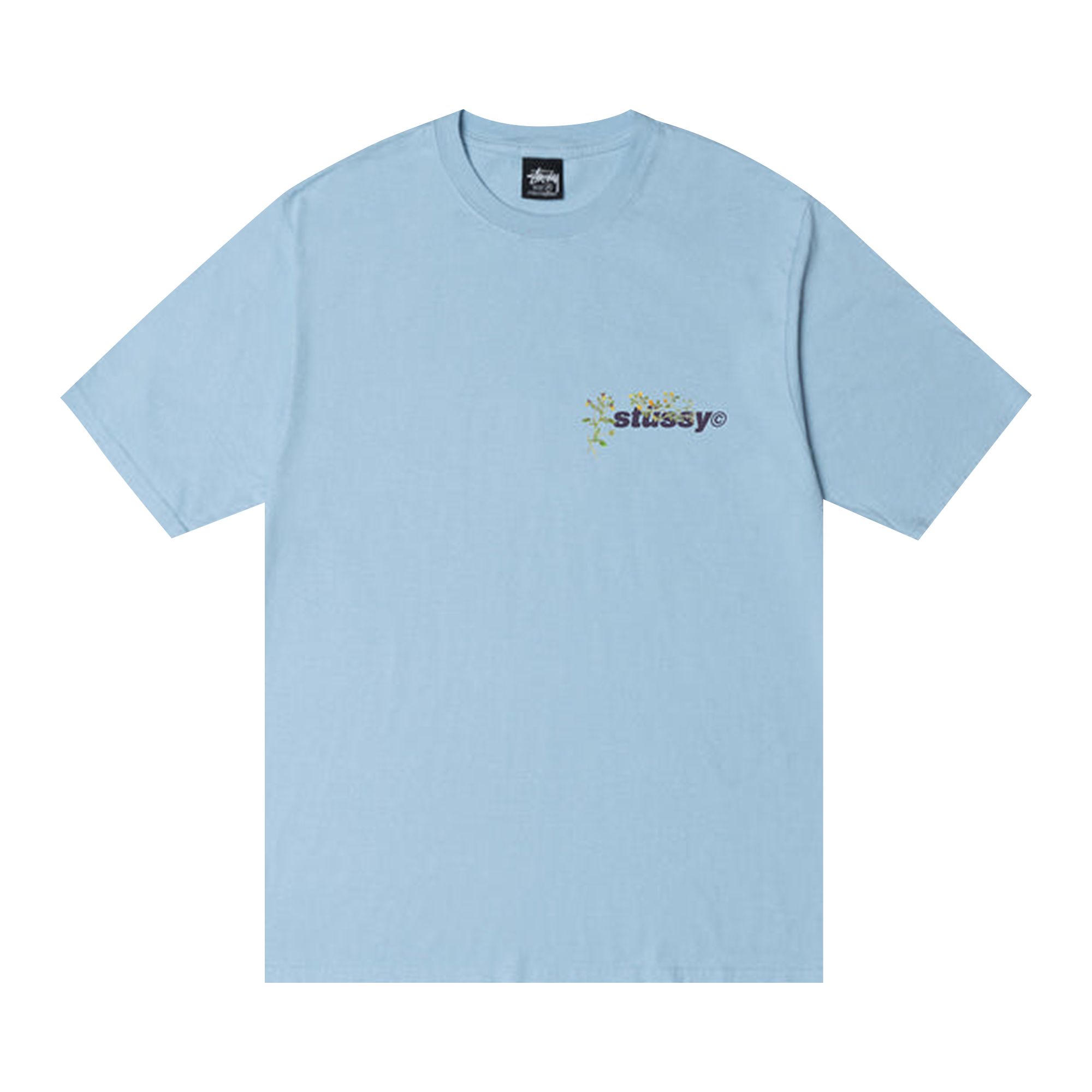 Stussy Bokay Pigment Dyed Tee 'Sky Blue' | Men's Size XL