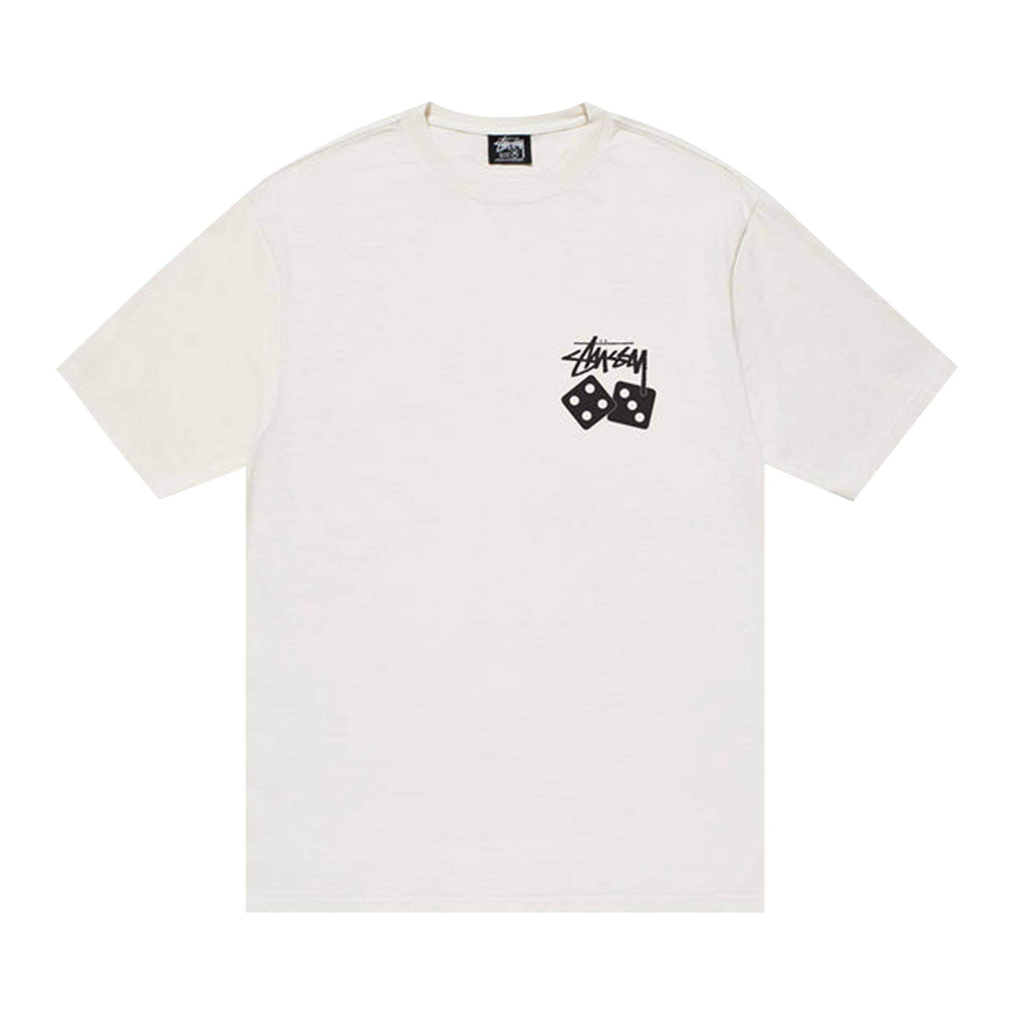 Stussy Dice Pigment Dyed Tee 'White' | Men's Size XL