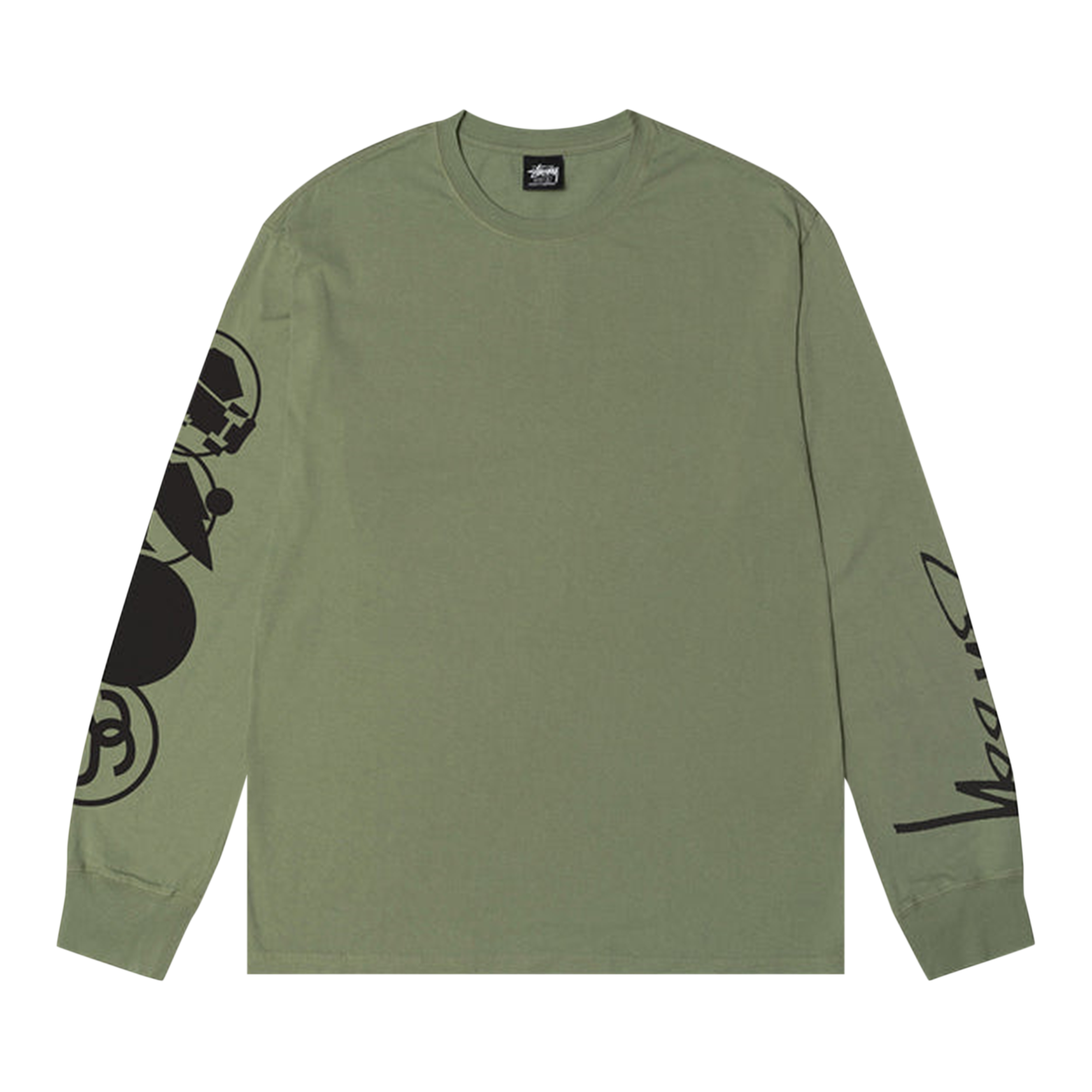 Pre-owned Stussy Stacked Pigment Dyed Long-sleeve Tee 'artichoke' In Green