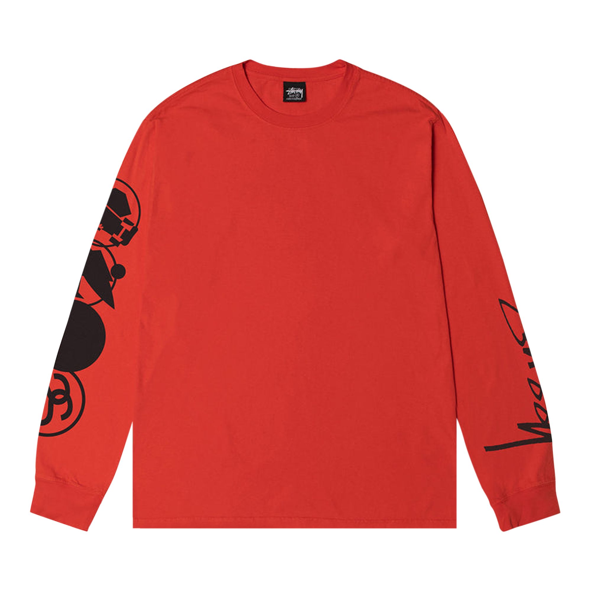 Pre-owned Stussy Stacked Pigment Dyed Long-sleeve Tee 'tomato' In Red