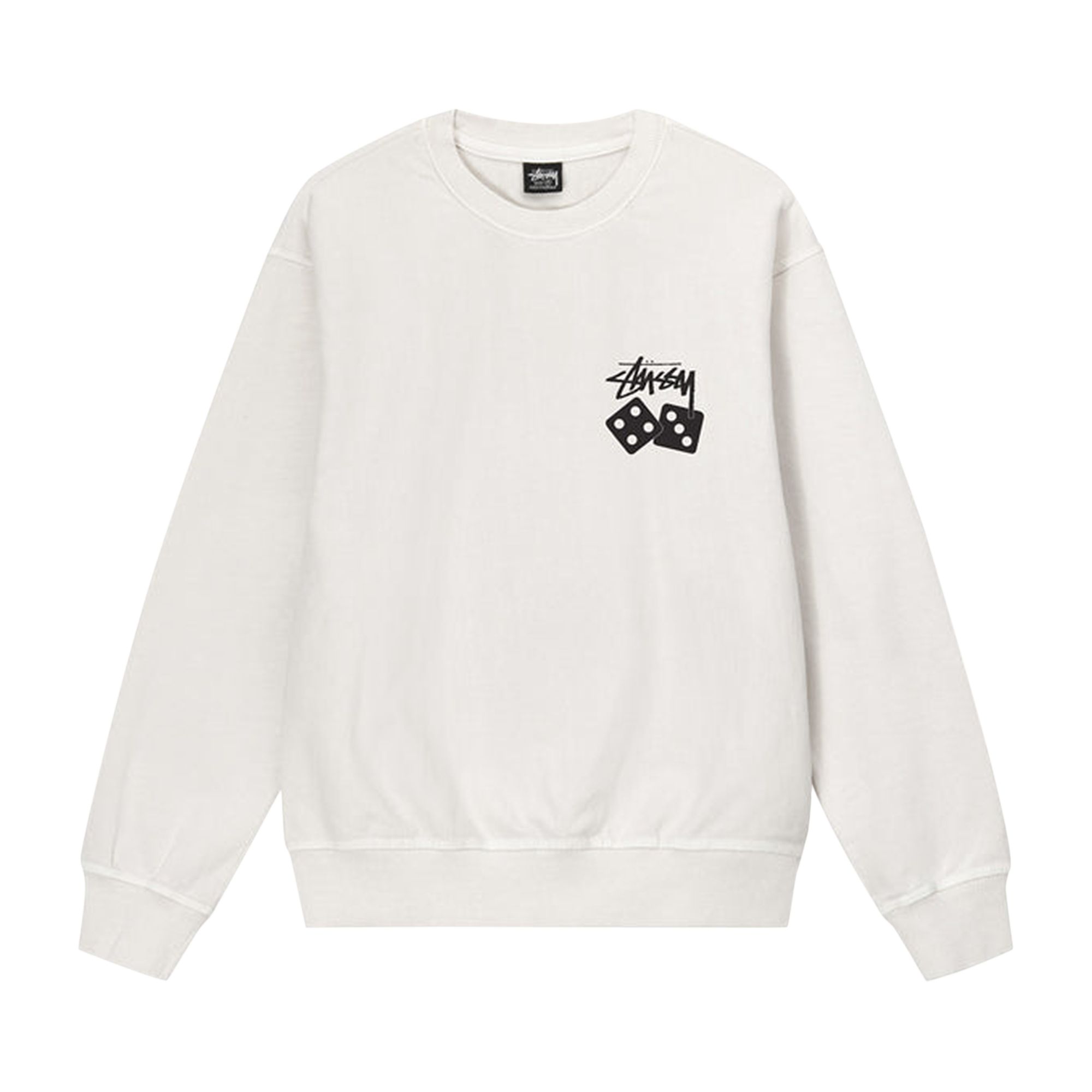 Stussy Dice Pigment Dyed Crew 'Natural' | White | Men's Size M
