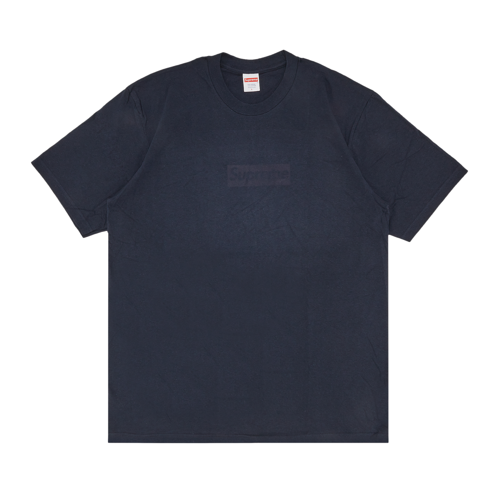 Pre-owned Supreme Tonal Box Logo Tee 'navy' In Blue