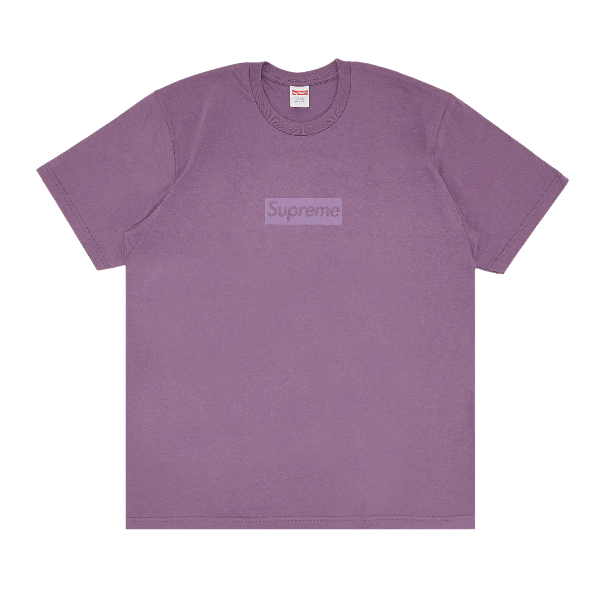 Pre-owned Supreme Tonal Box Logo Tee 'dusty Purple'