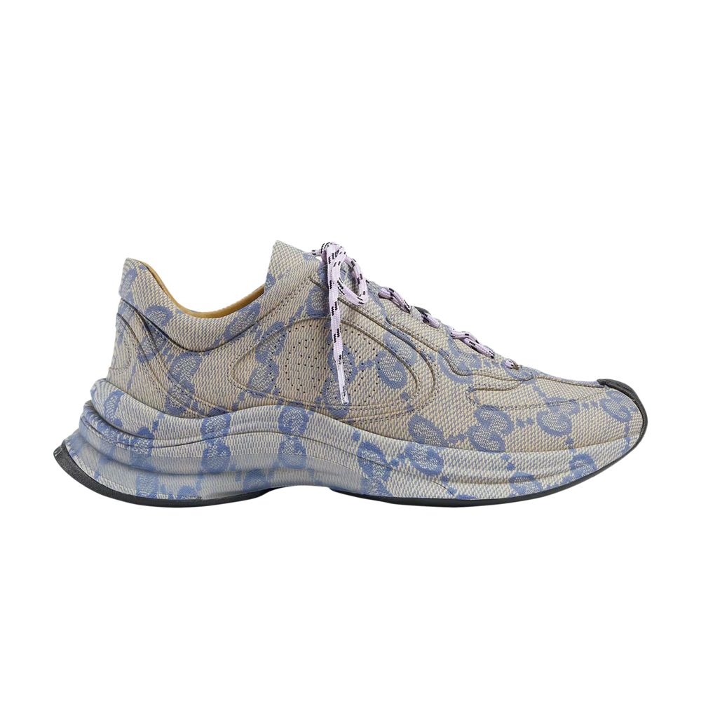 Pre-owned Gucci Wmns Run Sneaker 'beige Blue Monogram' | Brown | Women's Size 2