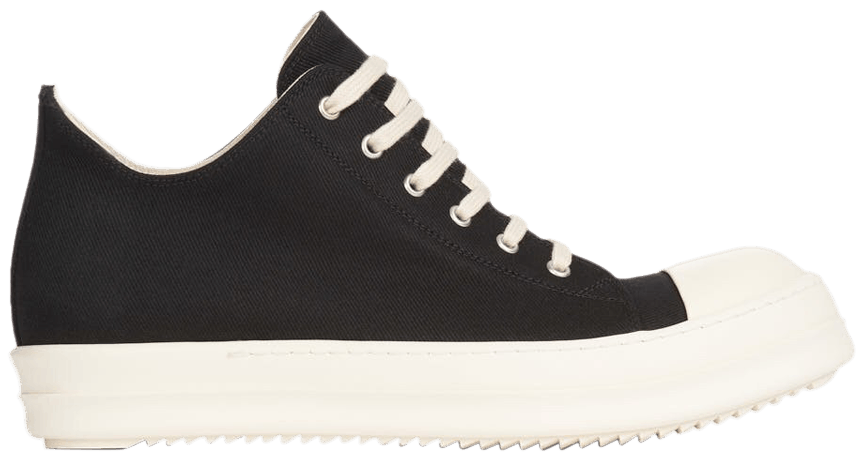 Buy Rick Owens Wmns EDFU DRKSHDW Canvas Low 'Black Milk' DS01C6802 DQ