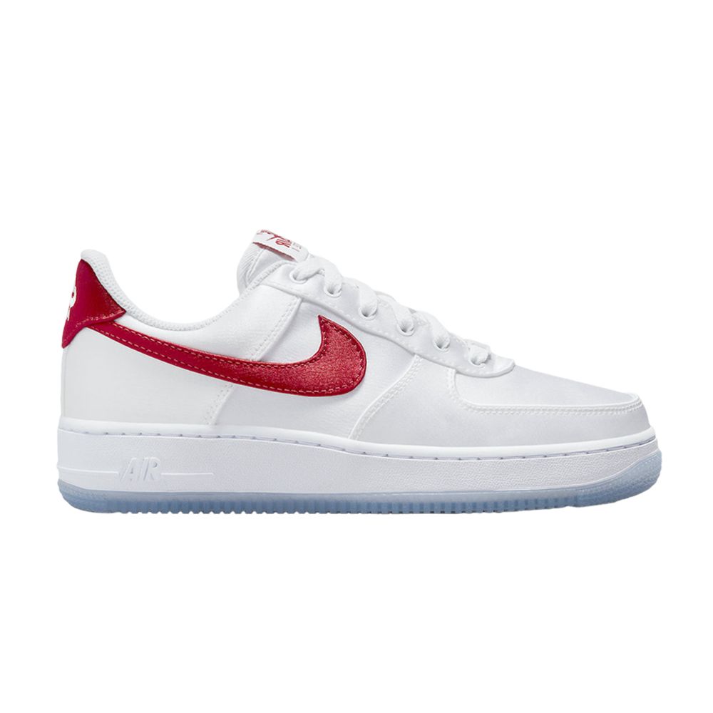 NIKE WMNS AIR FORCE 1 LOW 'SATIN - WHITE GYM RED'
