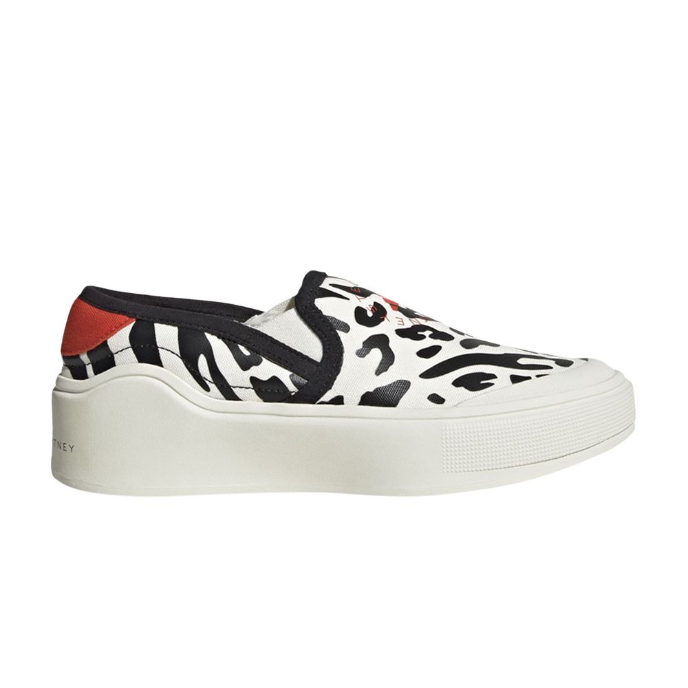 Pre-owned Adidas Originals Stella Mccartney X Wmns Court Slip-on 'animal Print' In White